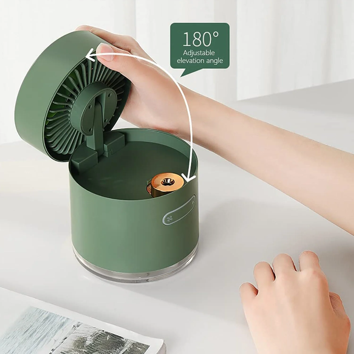 Mini Desktop Cooling Fan with Humidifier Spray - Image 3