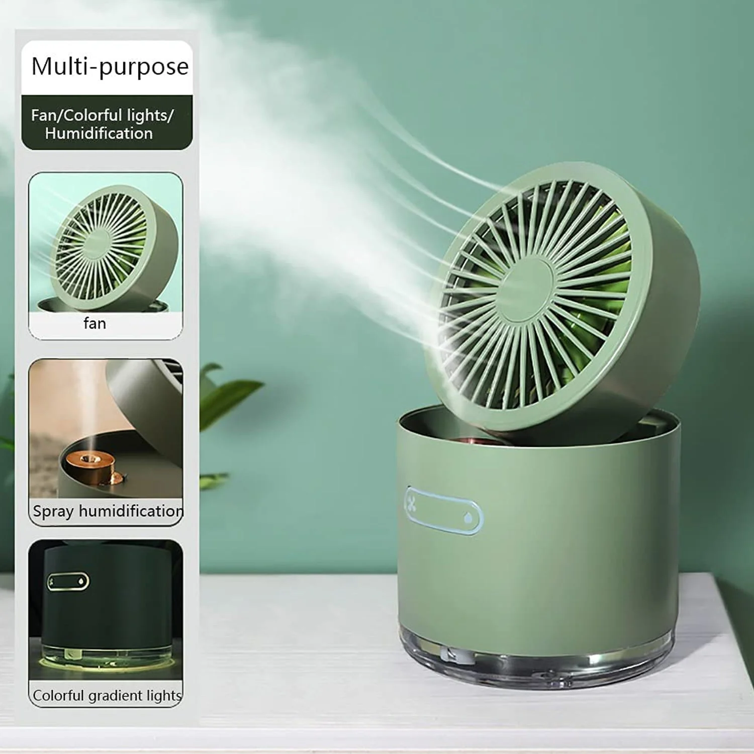 Mini Desktop Cooling Fan with Humidifier Spray - Image 6