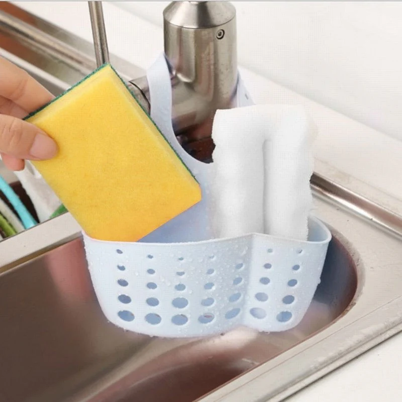 Adjustable Kitchen Bathroom Water Drainage Basket with Faucet Sink Caddy - Image 4