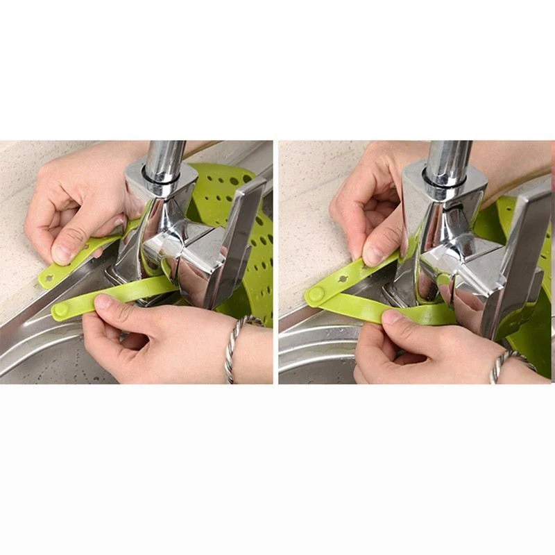 Adjustable Kitchen Bathroom Water Drainage Basket with Faucet Sink Caddy - Image 6