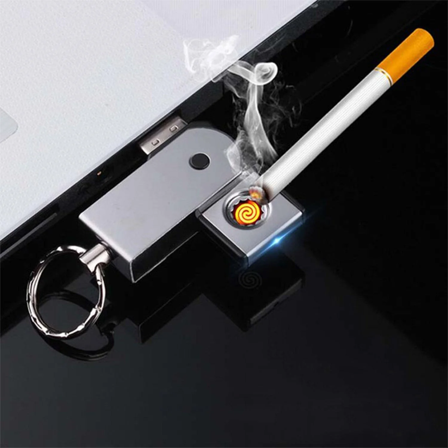 USB Mini Portable Lighters With Thin Metal Creative - Image 3