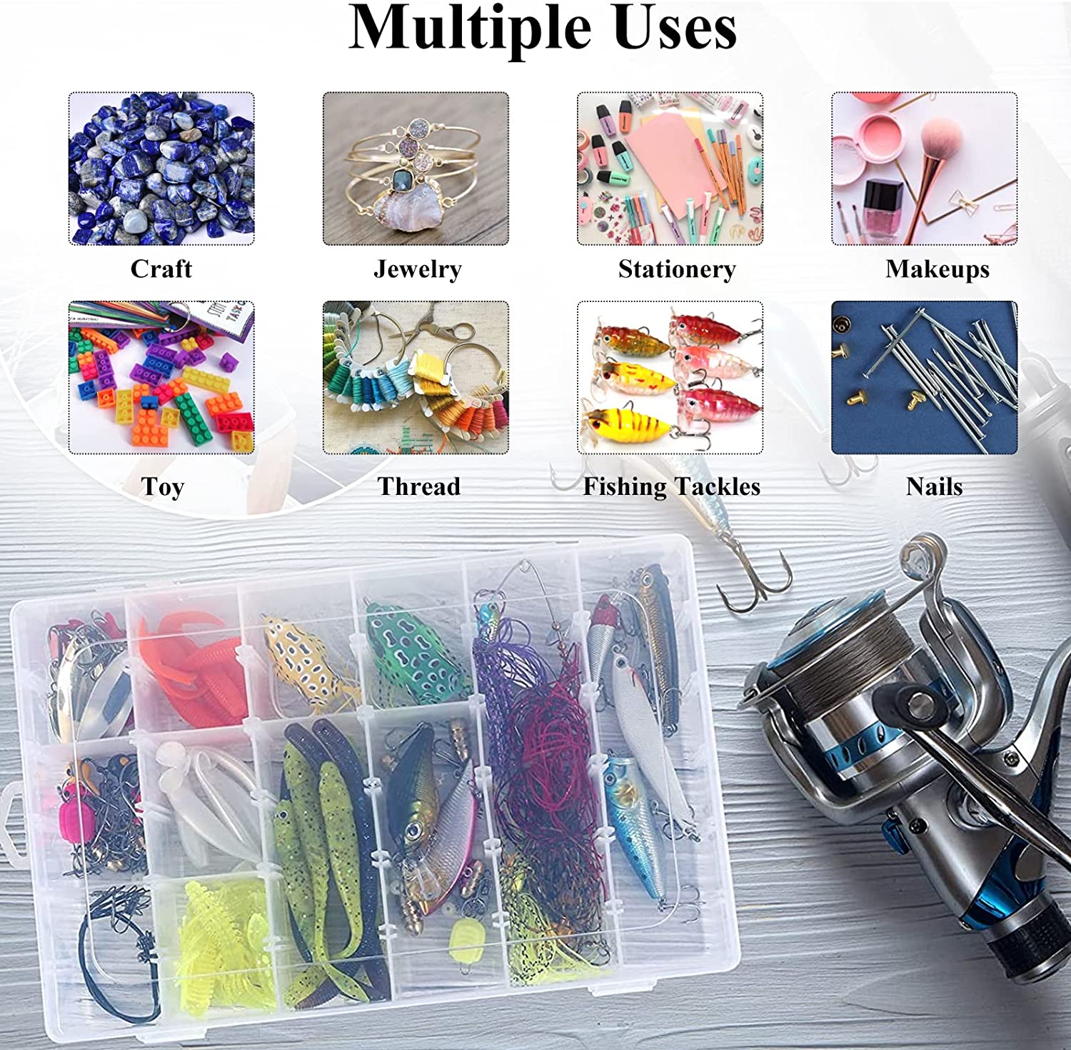 36 Grids Clear Plastic Transparent Organizer Box (1pc) - Image 5