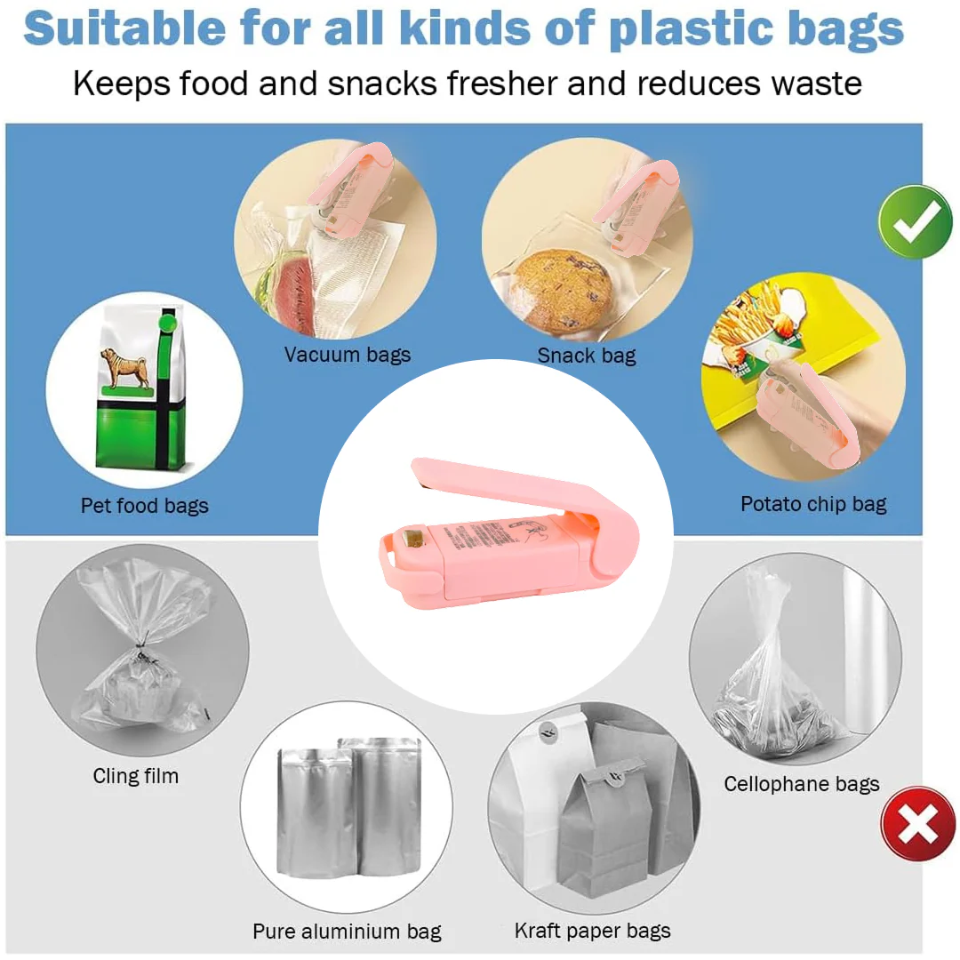 Mini Plastic Bag Sealer – Portable Heat Sealing Machine (Battery Operated / 1 Pc) - Image 3