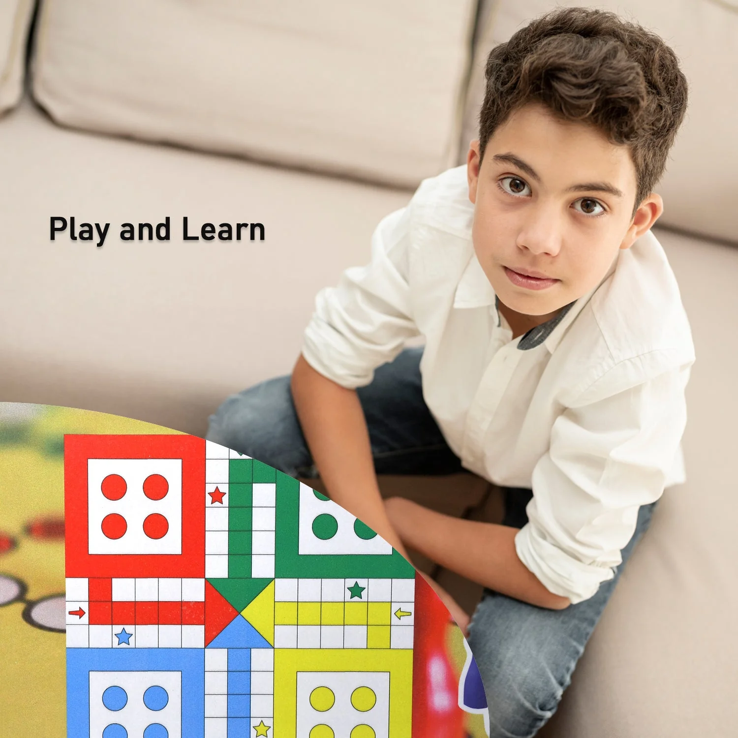 Ludo Design Foldable Study & Laptop Table for Children with Tablet Slot & Cup Holder - Image 4