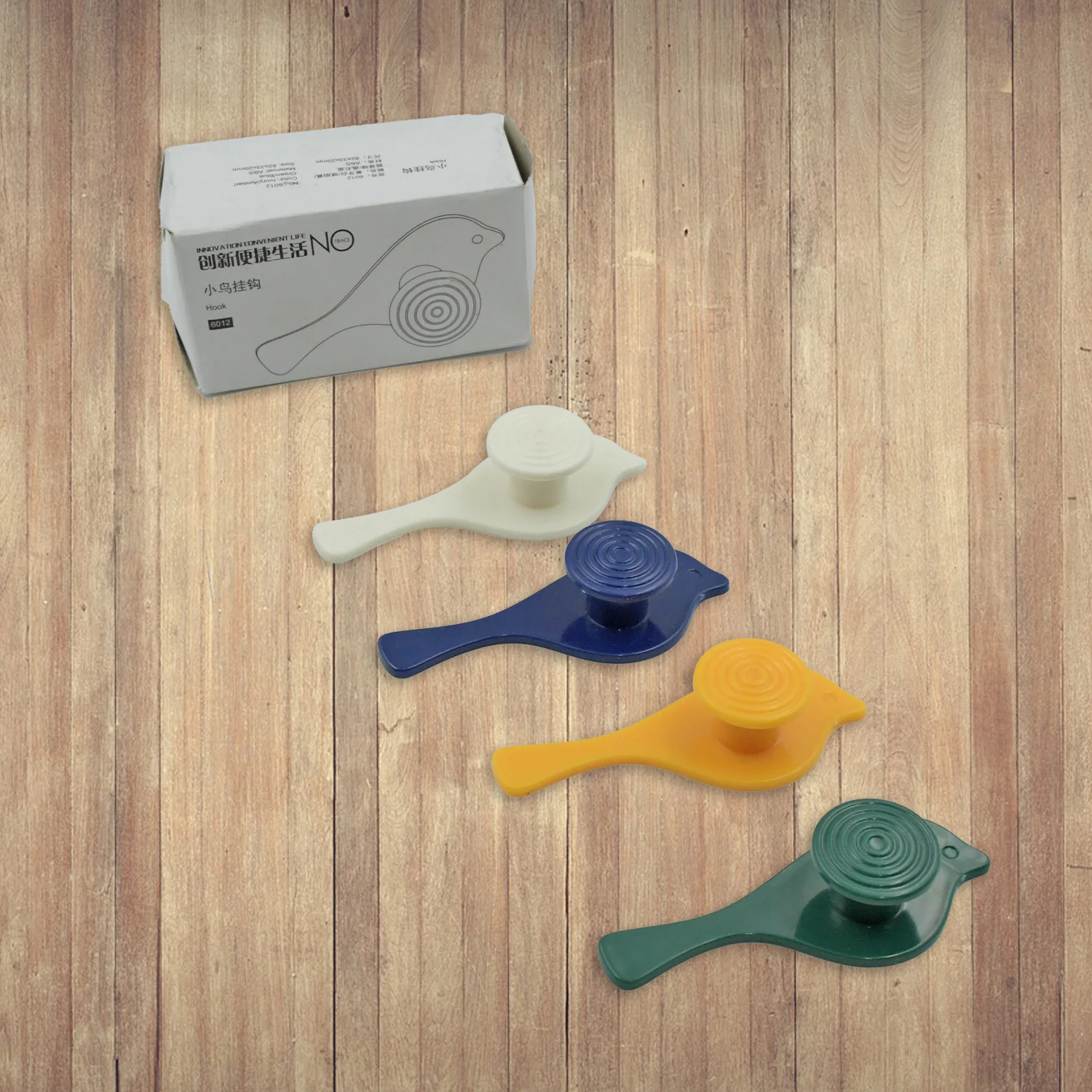 Bird Hook self Adhesive Hooks Wall Mounted Hook Shower Towel Hook (4 Pc Set) - Image 3