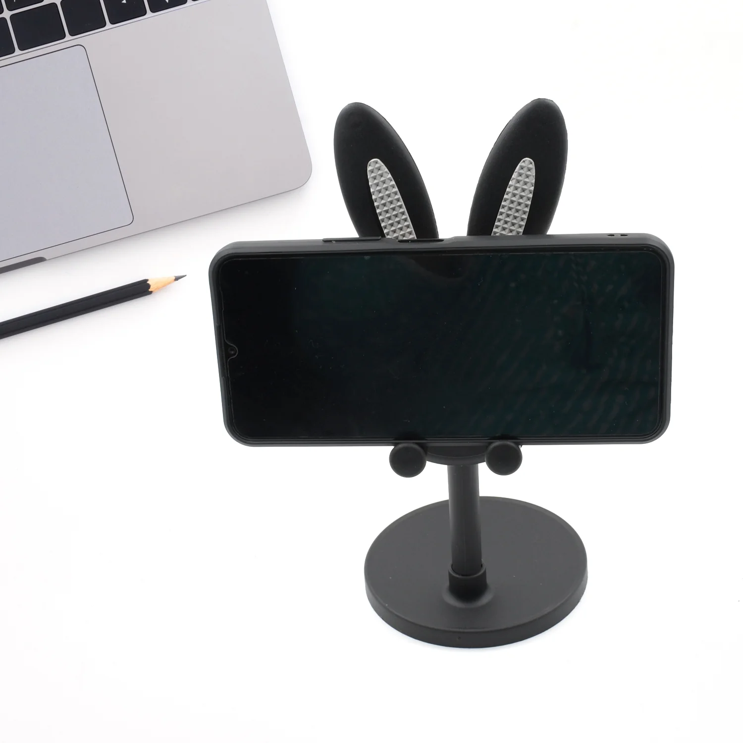 Cute Bunny Phone Stand, Angle Height Adjustable Phone Stand for Desk, Kawaii Phone Holder Desk Accessories, Easter Bunny Gifts Favor for Girl & Boys Accessories for Phone, Tablet, Easter Gifts Favors - Image 3