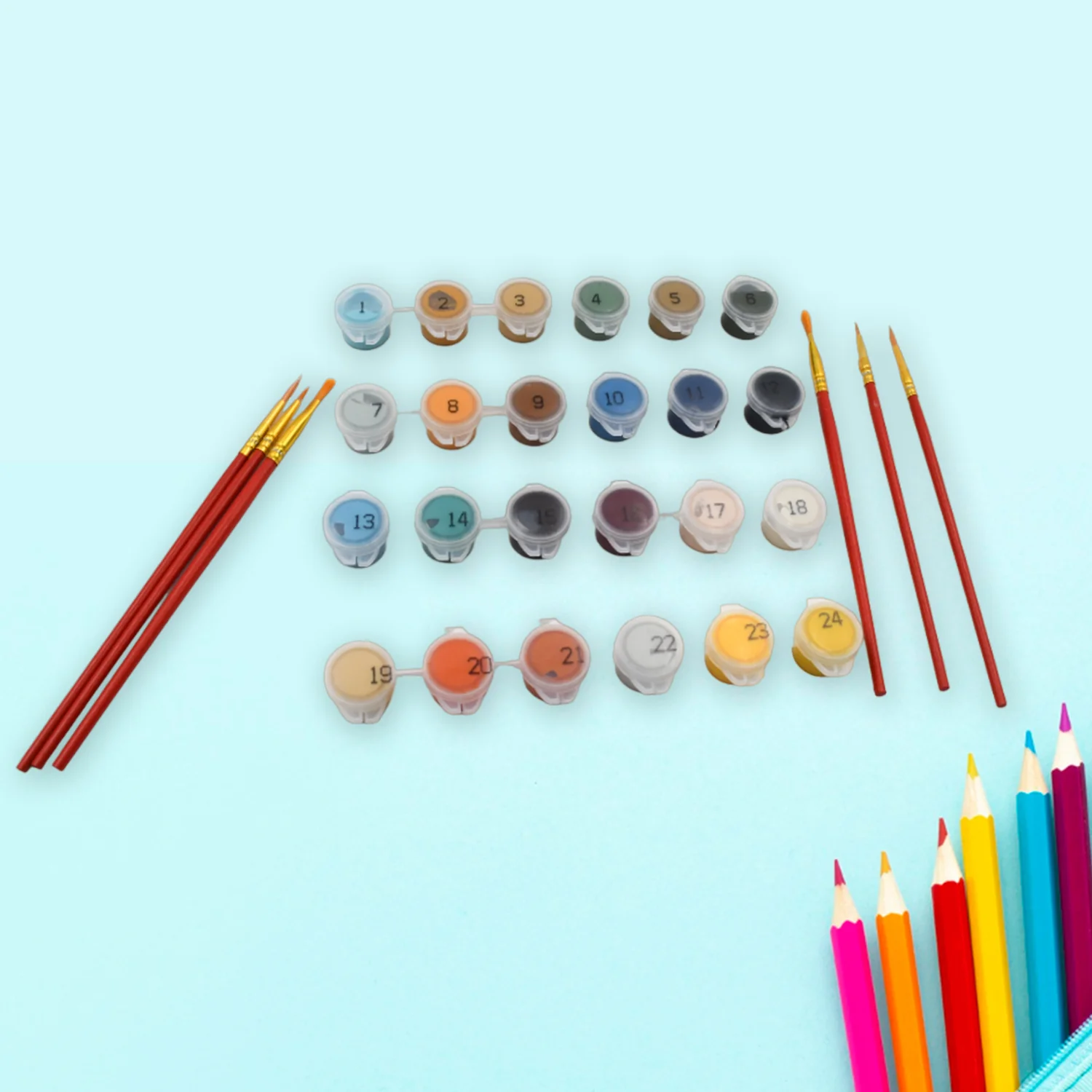 Paint by Numbers for Adults Beginner - Adults' Paint-by-Number Kits on Canvas - DIY Oil Painting by Numbers for Adults - 24 Number Color, 6 paintbrushes, pre-printed canvas (unframed) 40 cm x 50 cm - Image 5