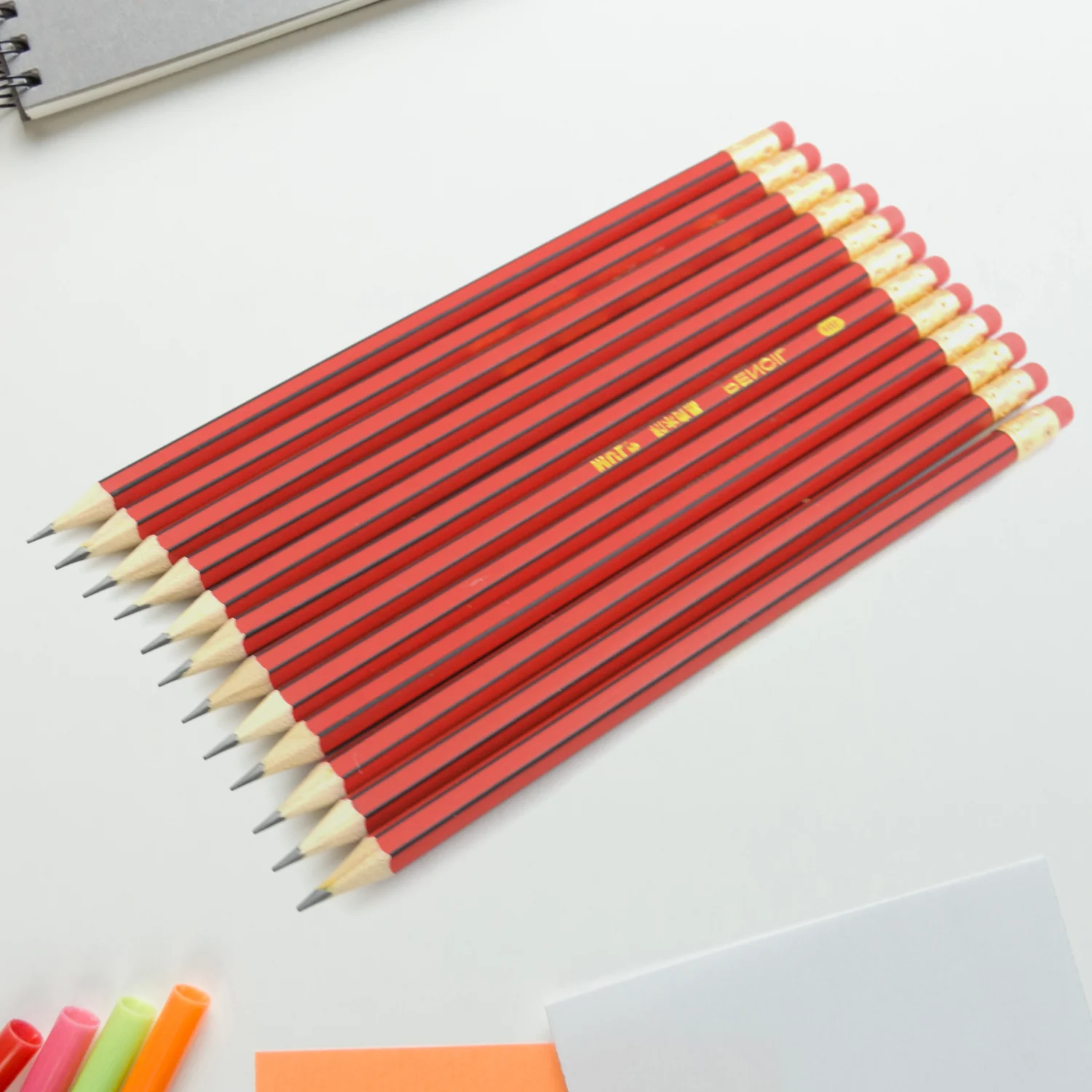Wooden Pencil Set Multi-Use Wooden Graphite Pencils for Art, School (13 Pc Set) - Image 5