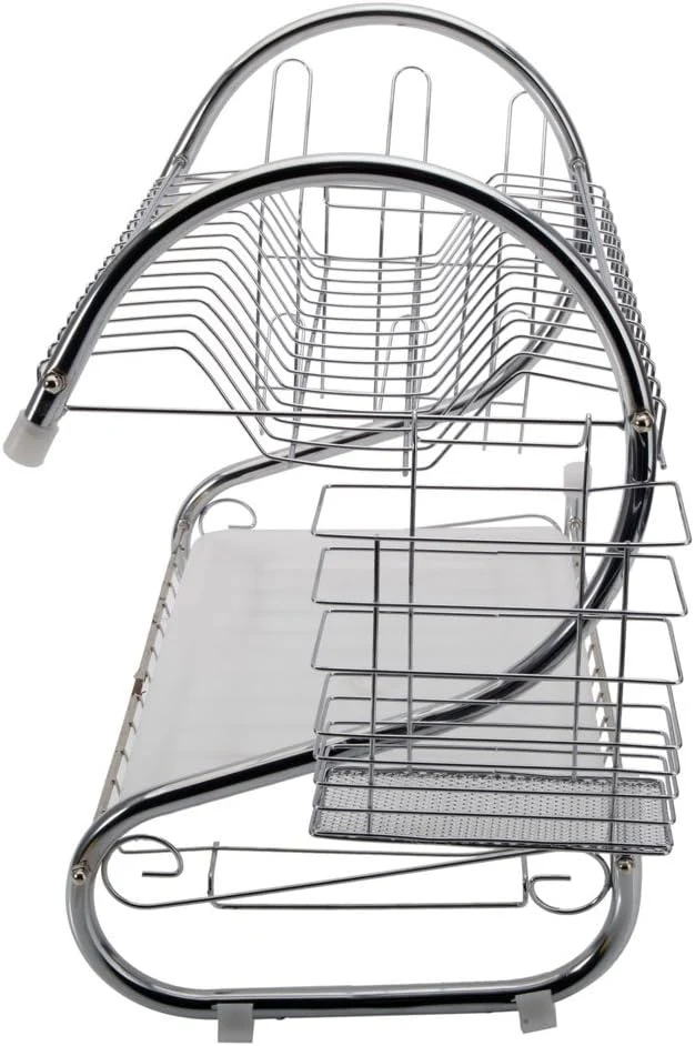STAINLESS STEEL RECTANGLE DISH DRAINER RACK / BASKET WITH DRIP TRAY - Image 8