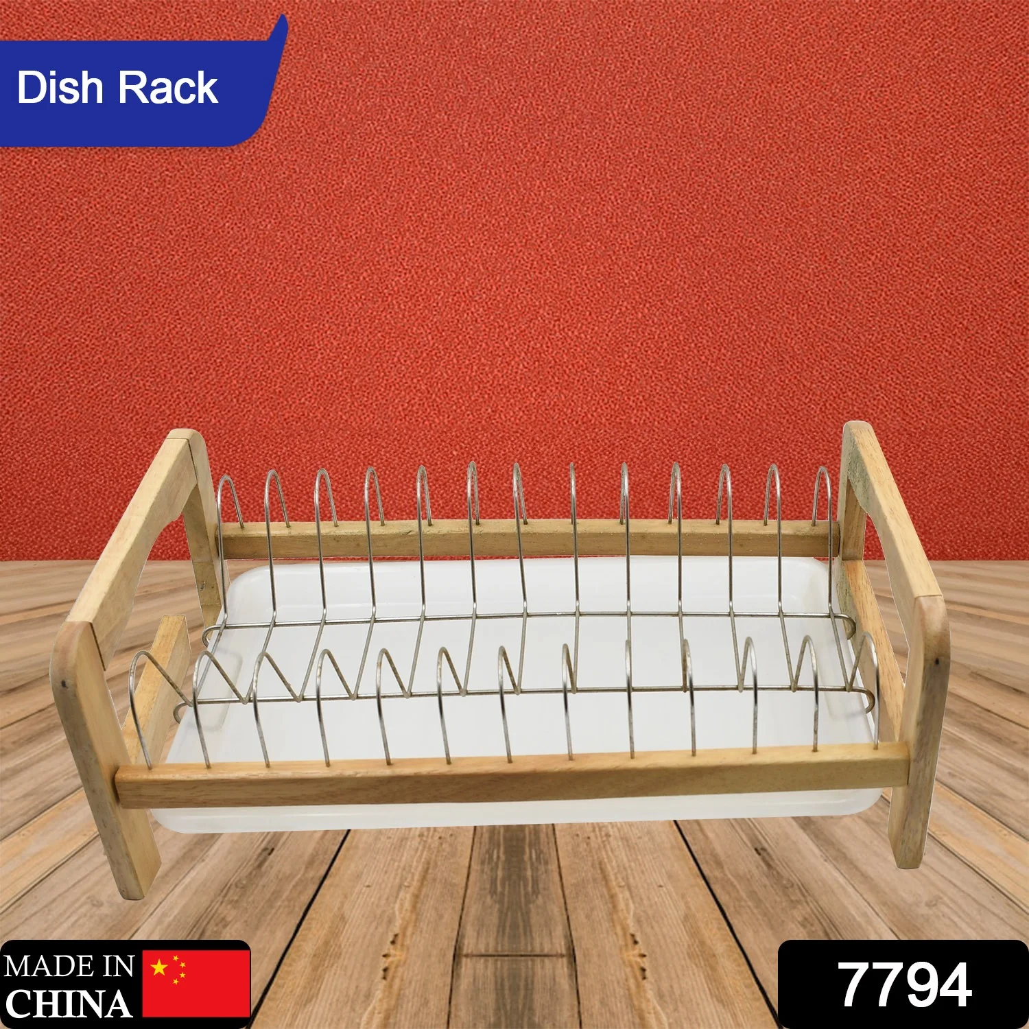 STAINLESS STEEL DRAIN BOWL STORAGE RACK HOLDER PLATE DISH CUTLERY CUP RACK WITH TRAY KITCHEN SHELF STAND - Image 2