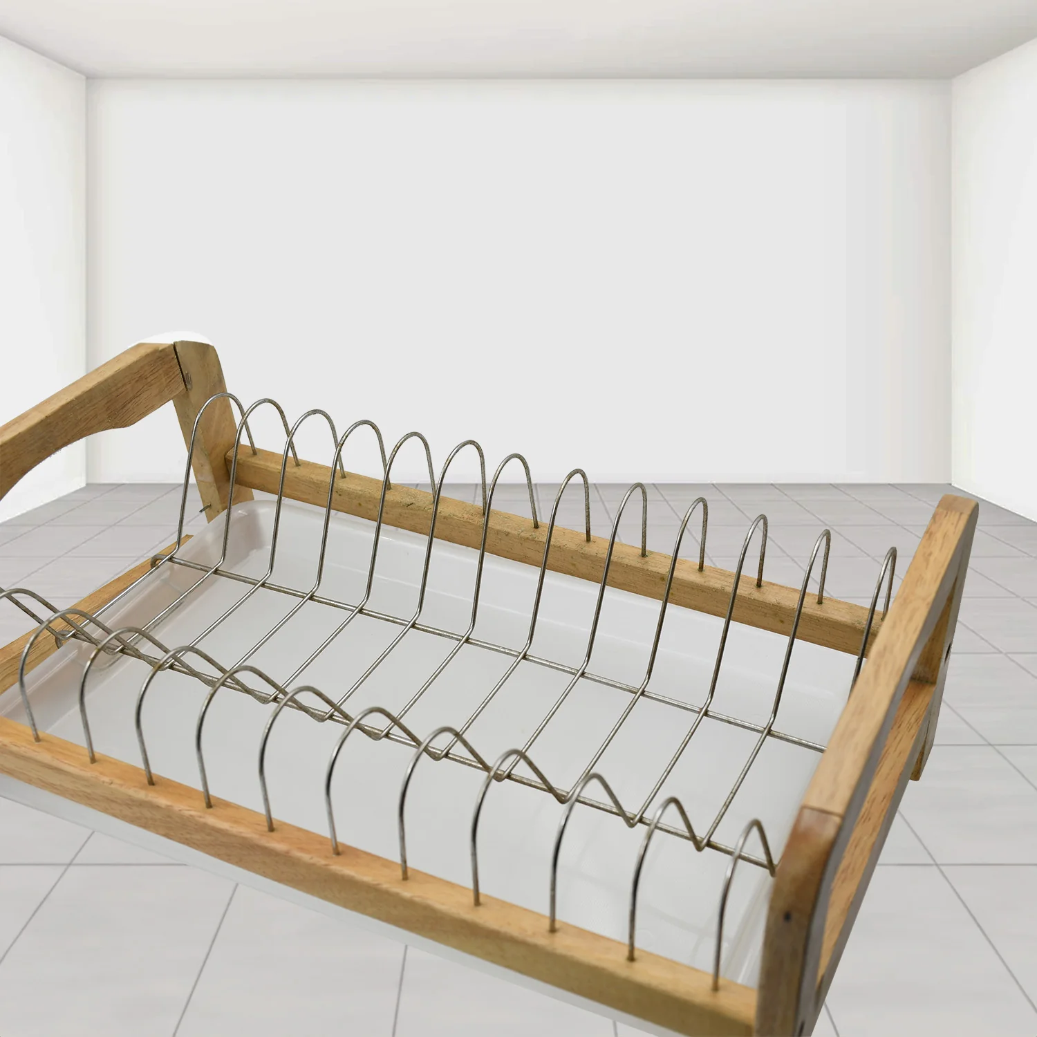 STAINLESS STEEL DRAIN BOWL STORAGE RACK HOLDER PLATE DISH CUTLERY CUP RACK WITH TRAY KITCHEN SHELF STAND - Image 3