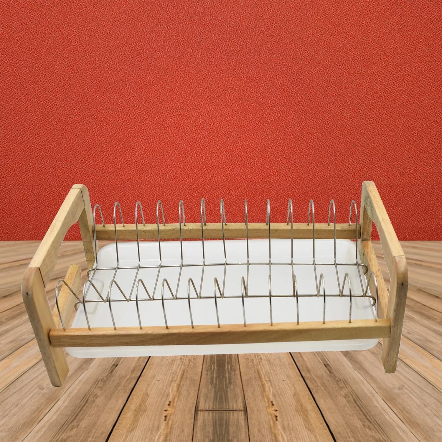 STAINLESS STEEL DRAIN BOWL STORAGE RACK HOLDER PLATE DISH CUTLERY CUP RACK WITH TRAY KITCHEN SHELF STAND - Image 7