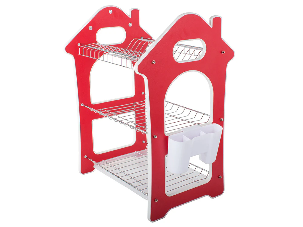 Dish Rack for Kitchen 3 Layer Dish Drainer Rack Stainless Steel Crockery Holder - Image 3