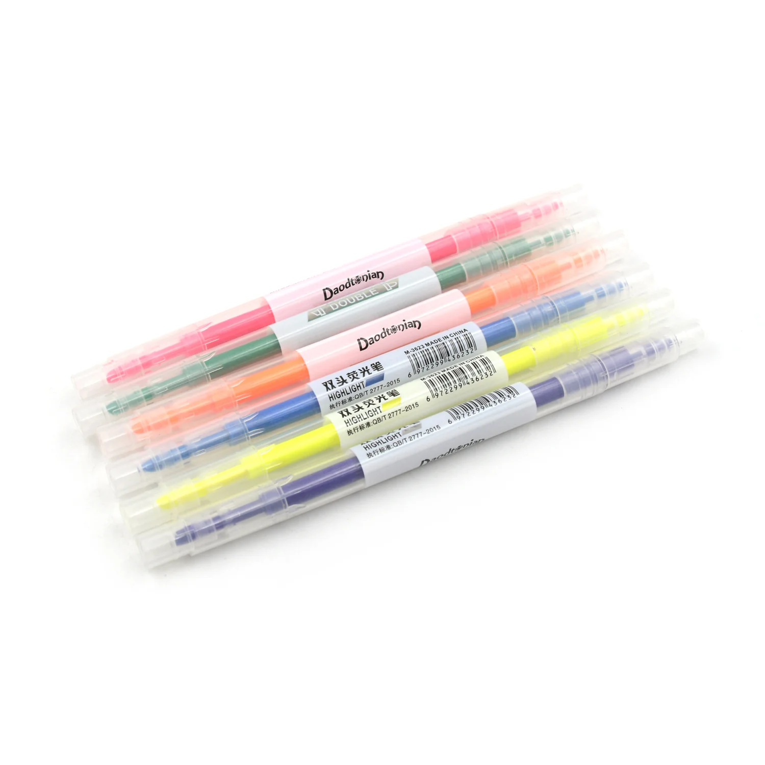 Dual-Headed Highlighter 6 Colors Pen  for Classroom and office  (6 Pc Set) - Image 4