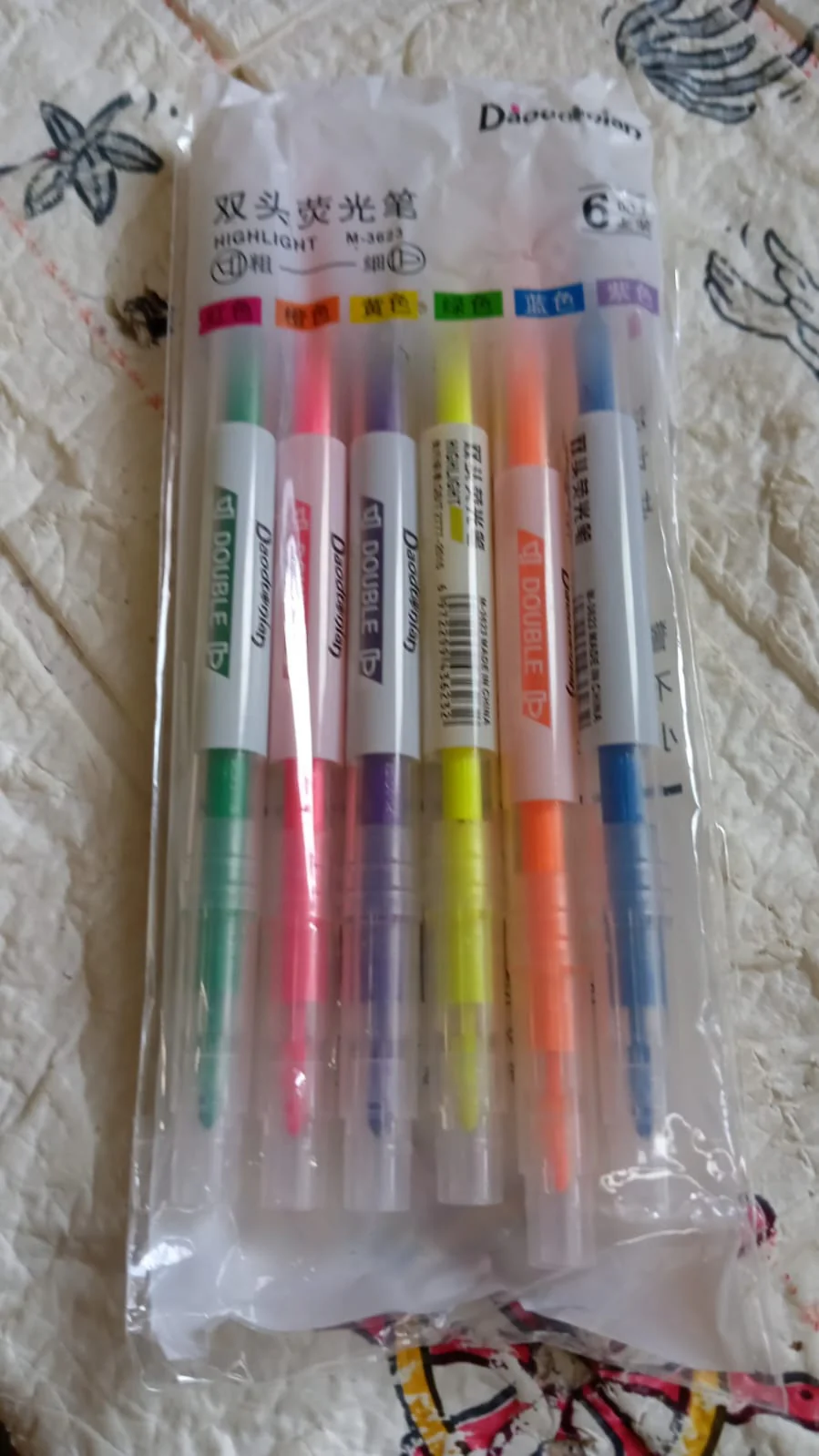 Dual-Headed Highlighter 6 Colors Pen  for Classroom and office  (6 Pc Set) - Image 7