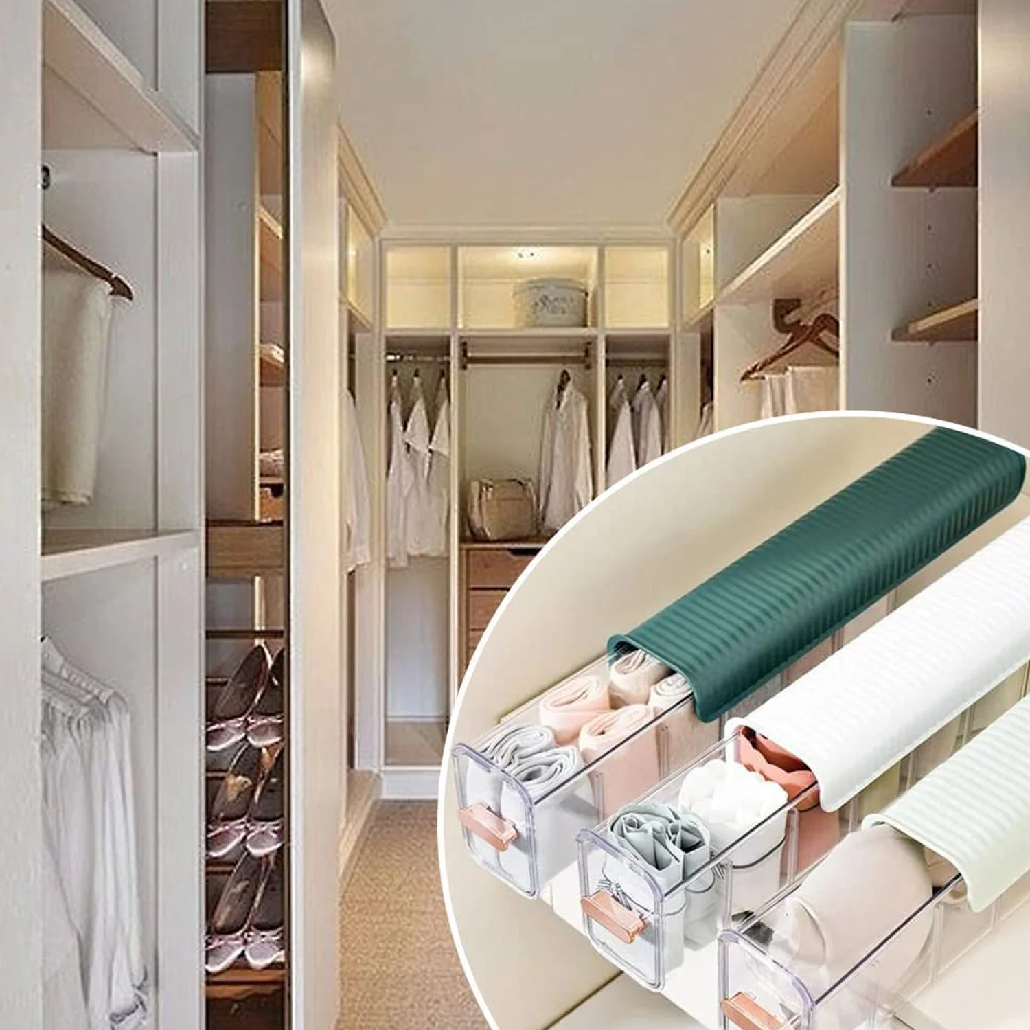 5-Cell Wall Mount Drawer Organizer for Socks & Lingerie - Image 5
