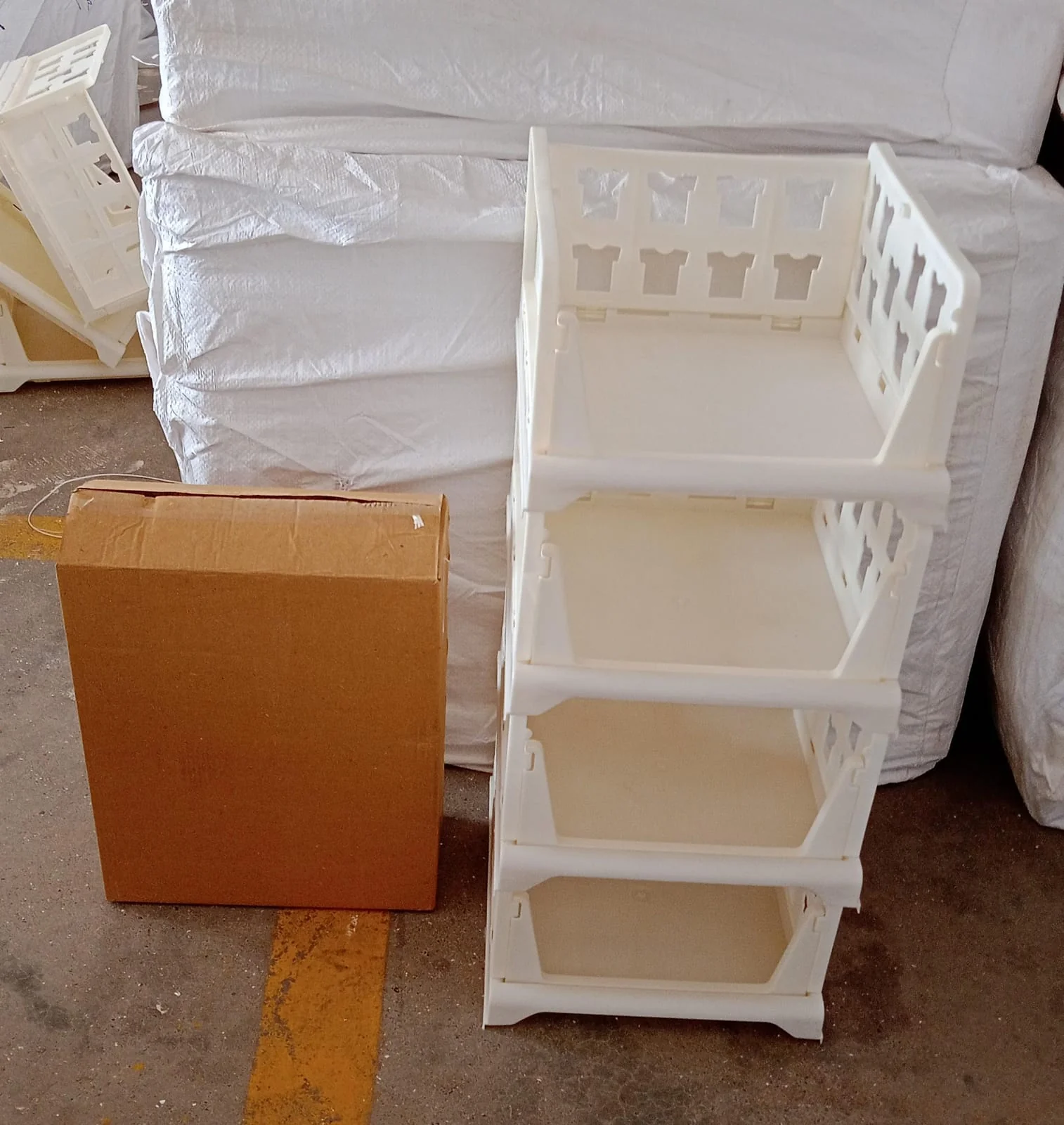 4-Layer Stackable Foldable Storage Organizer Cart Kitchen, Closet, Bedroom & Bathroom - Image 8