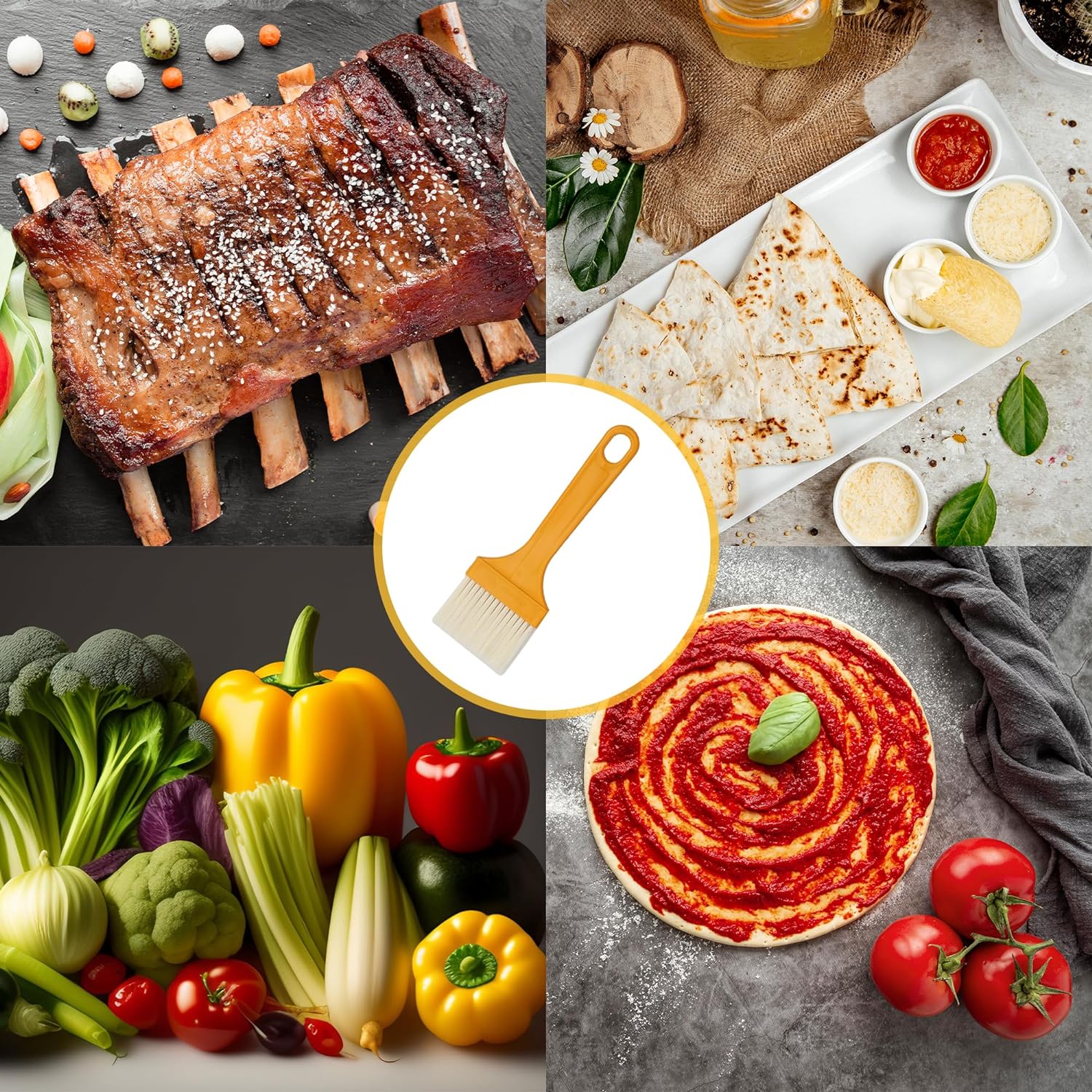 Silicone Basting Brush for Cooking Pastry BBQ & Baking (1 Pc) - Image 4
