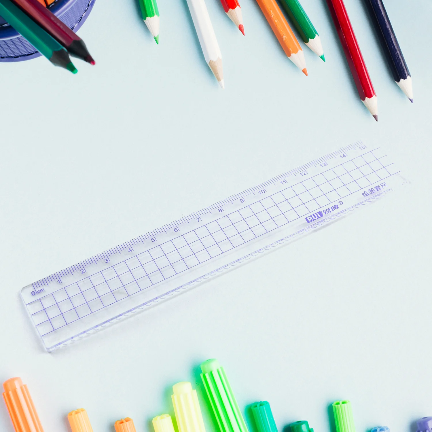 4 Pcs Ruler Suit Stationery Set for School Student Office - Image 5