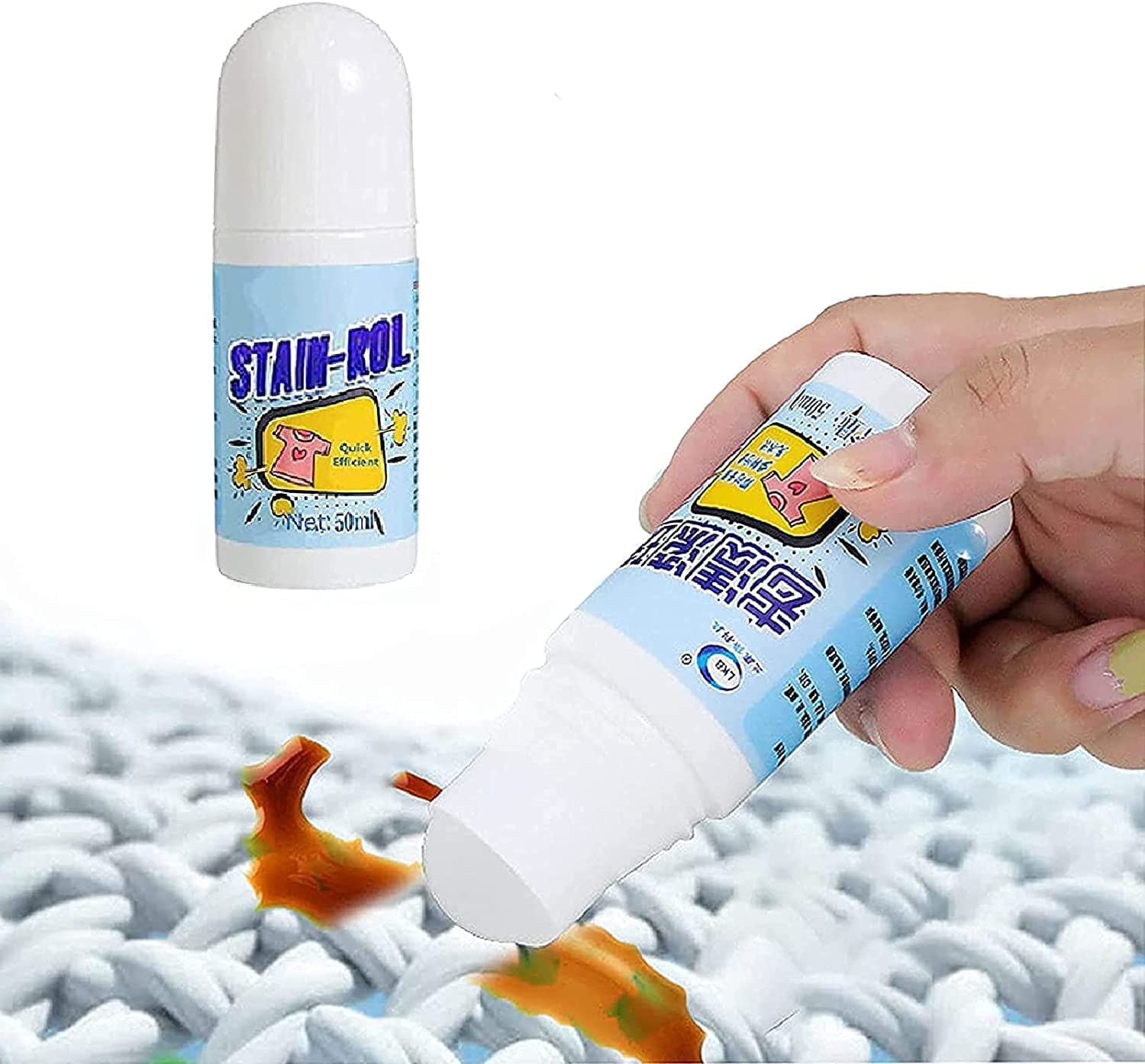 Clothes Stain Remover Bead Emergency Stain Rescue Roller Cleaner for Various Fabrics - Image 3