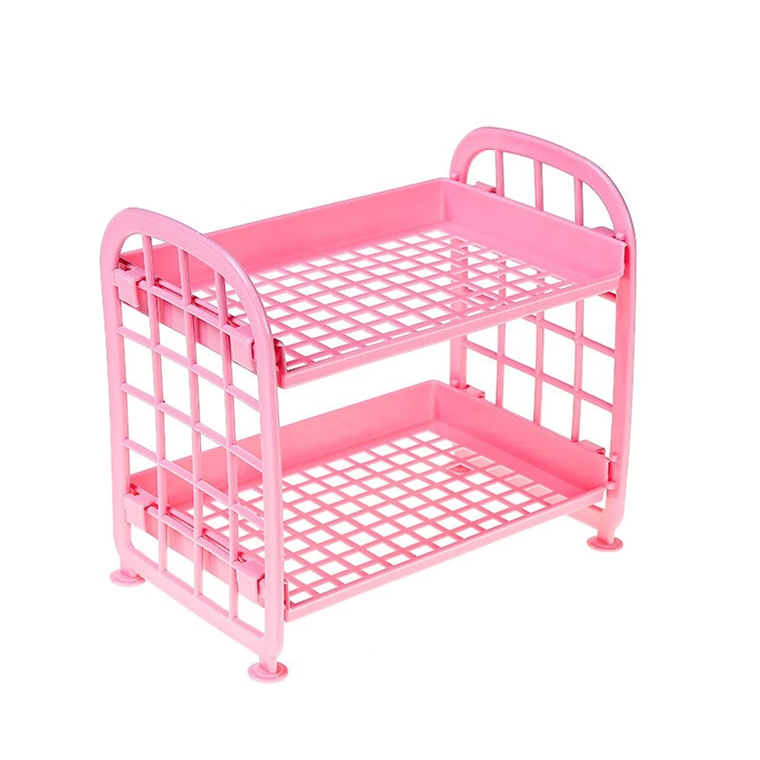 2Layer Foldable Plastic Small Storage Shelf / Rack (1 Pc / Mix Color) - Image 5