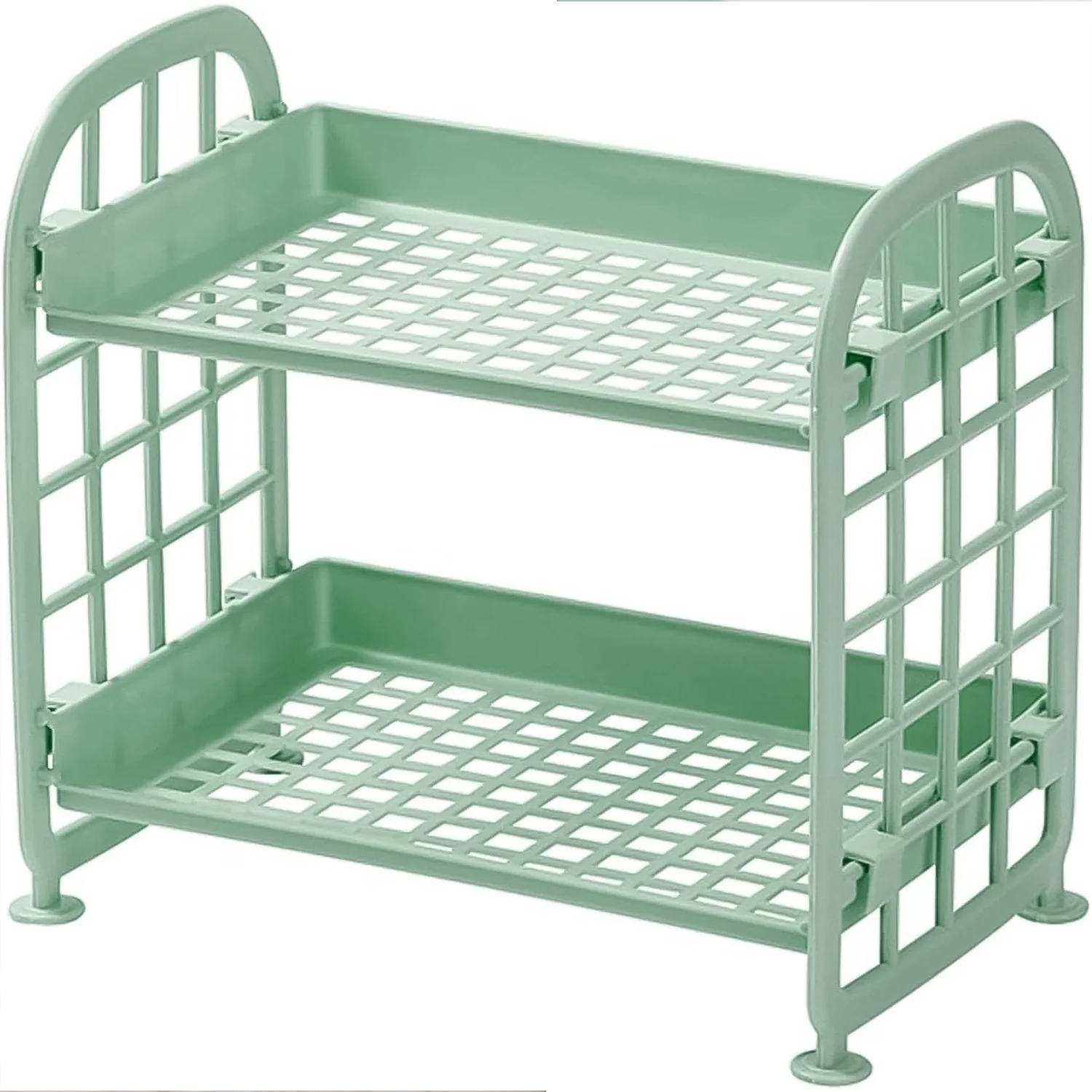 2Layer Foldable Plastic Small Storage Shelf / Rack (1 Pc / Mix Color) - Image 6