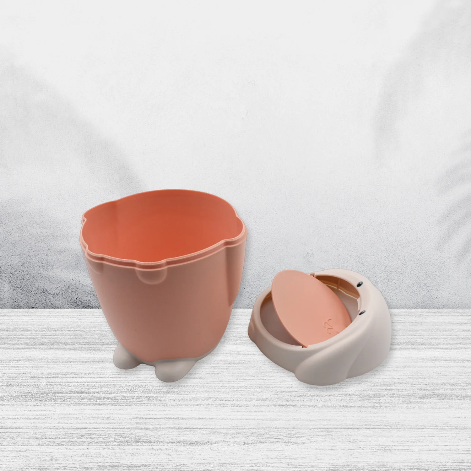 Little White Rabbit Trash Can Small Garbage can with lid Trash can for Cars Mini Dumpster for Desk Tabletop Litter bin Bunny Trash can Rabbit Garbage can,Mini Dustbin Garbage can for Desk - Image 3