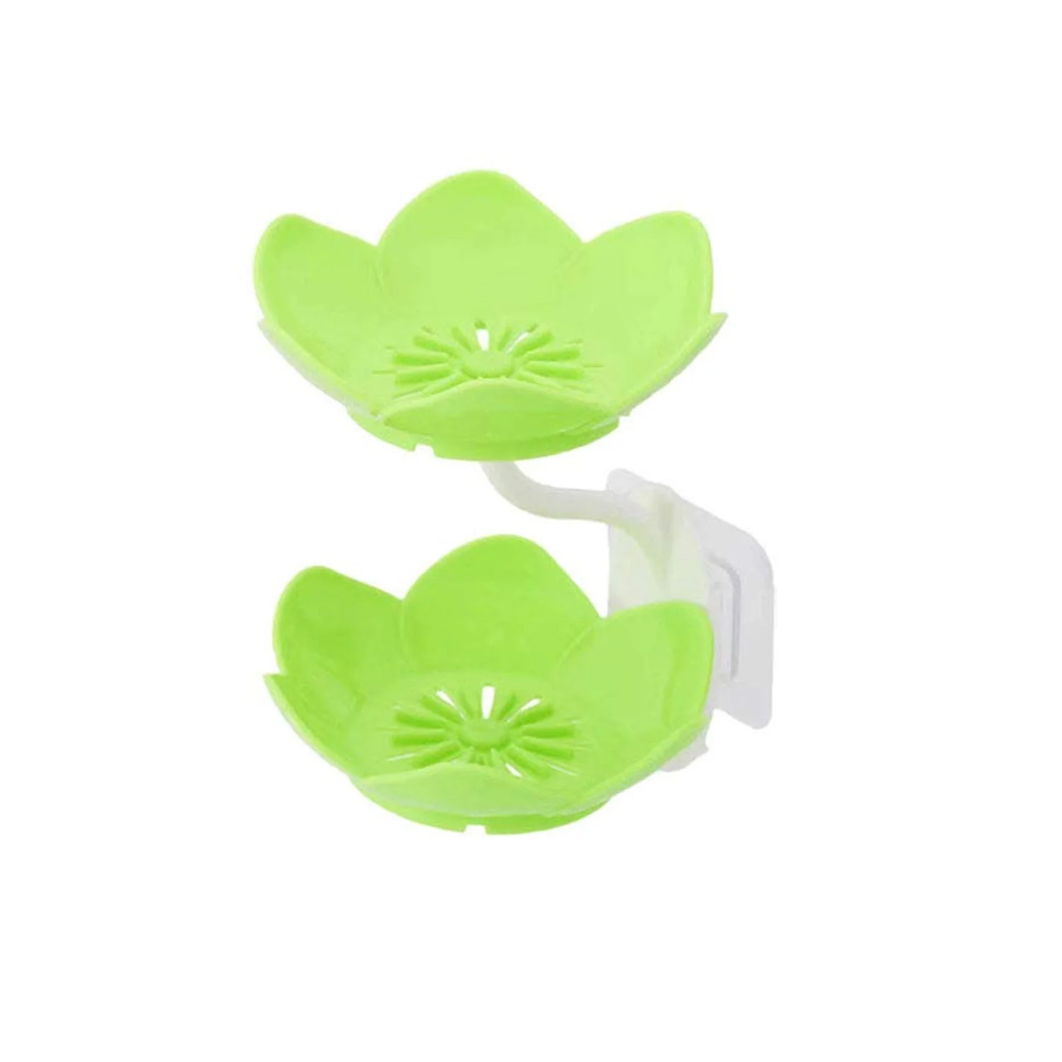 Double Layer Flower Self Draining Soap Dish Holder, Bathroom Shower Soap Holder - Image 4