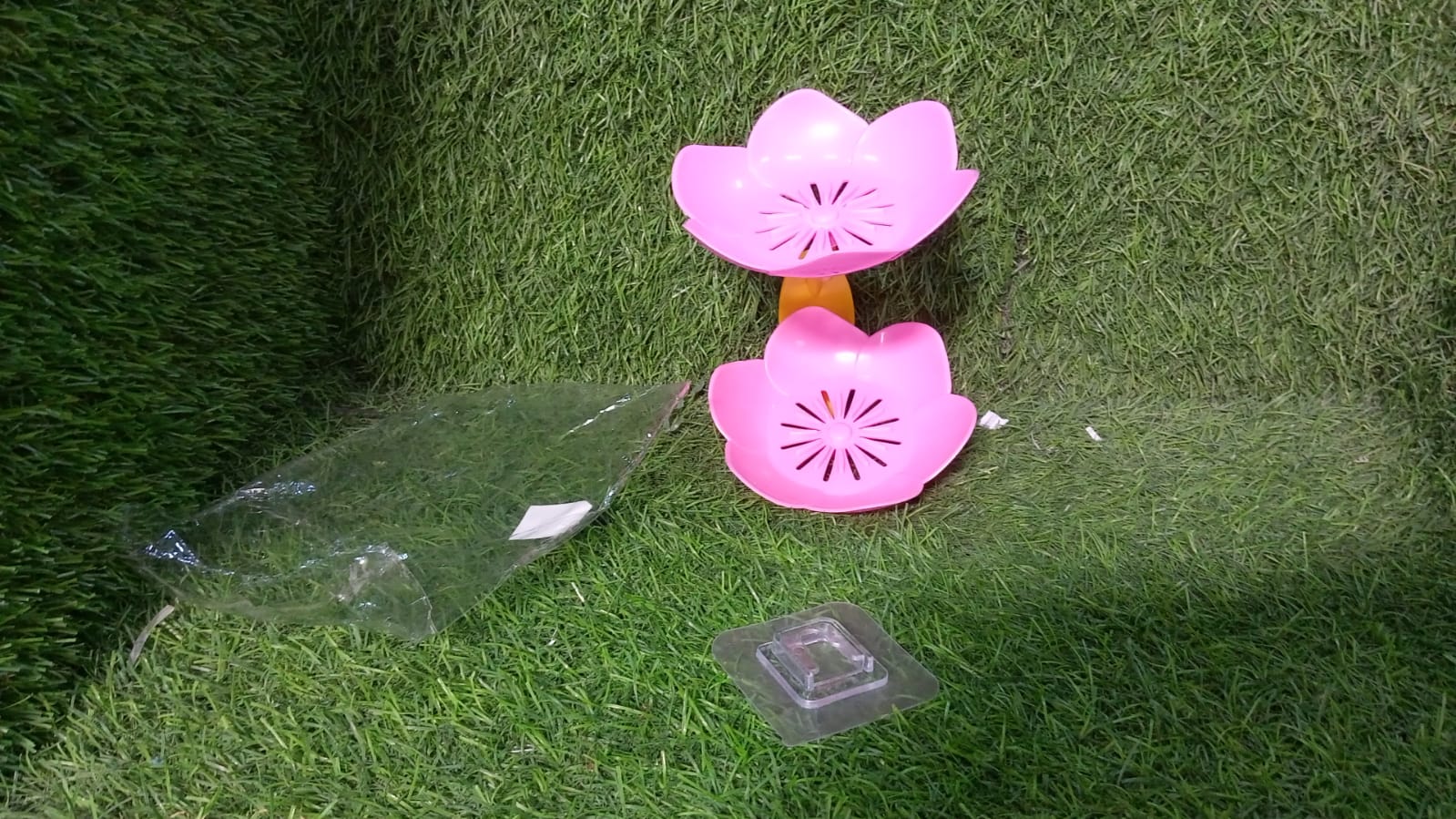 Double Layer Flower Self Draining Soap Dish Holder, Bathroom Shower Soap Holder - Image 9