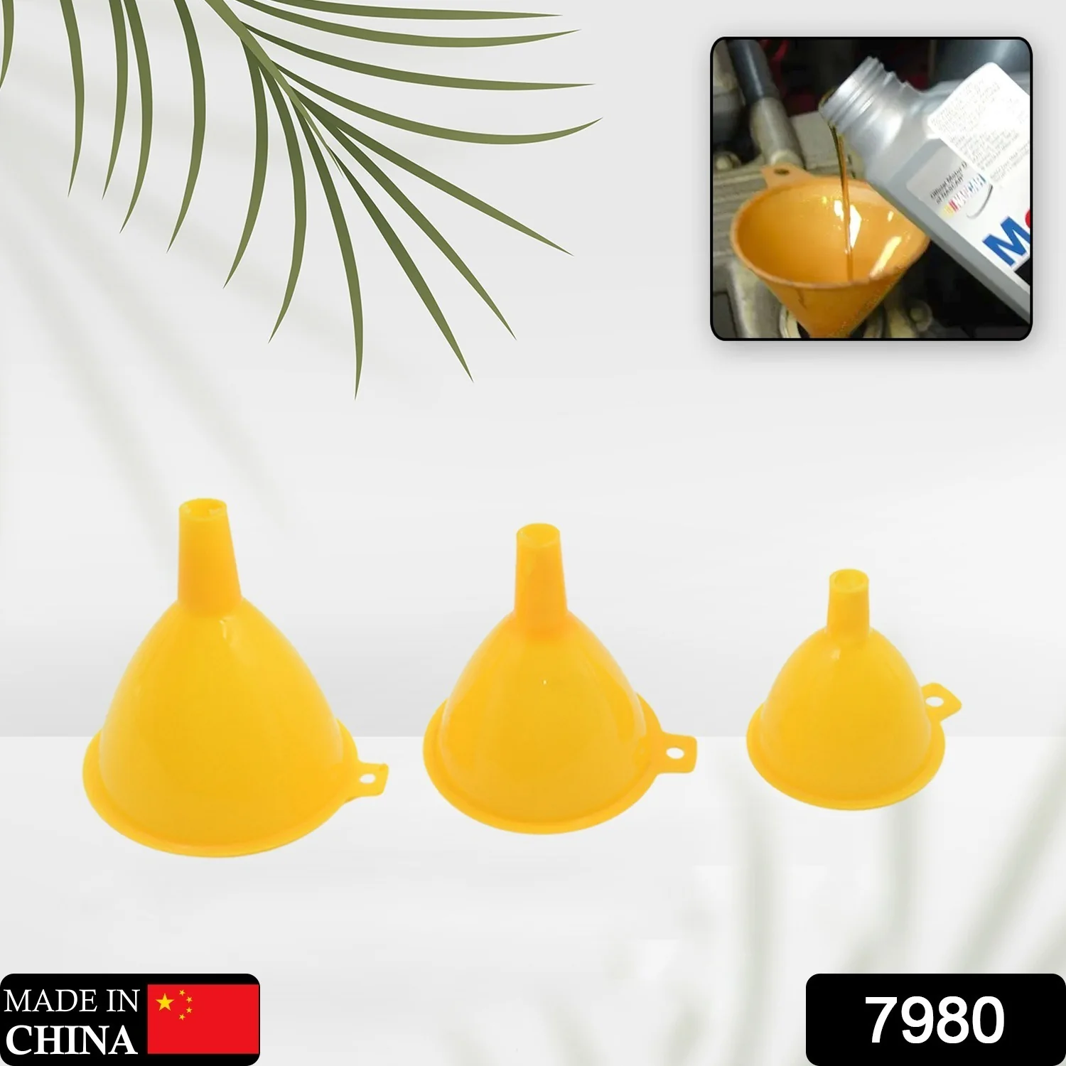Multipurpose Funnel 3 Size Small , Medium & Big Plastic Funnel  (3 Pc Set) - Image 2