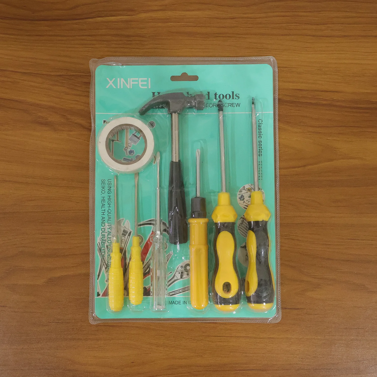 8 In 1 Hand Tool Kit Set, Screwdriver Hammer Repair Tool Kit (1 Set,  Mix Color Tap) - Image 14