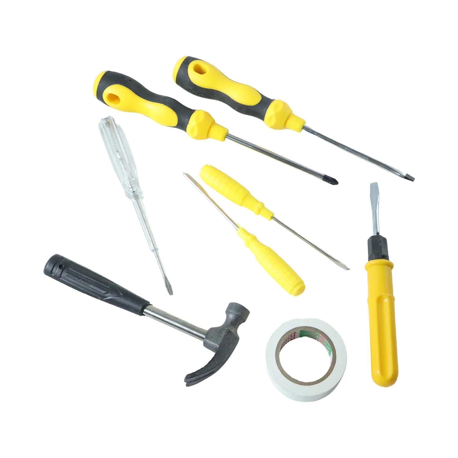8 In 1 Hand Tool Kit Set, Screwdriver Hammer Repair Tool Kit (1 Set,  Mix Color Tap) - Image 5