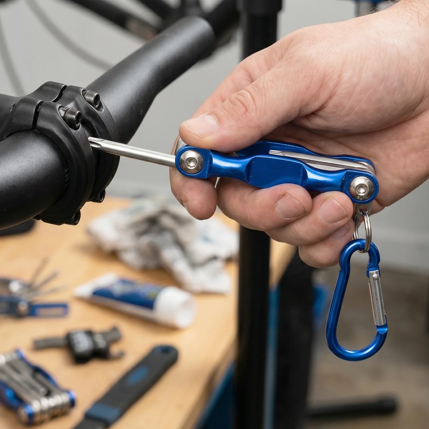 8 In 1 Multifunctional Cycling Bike Repair Tool Portable Foldable Multi Tool Kit - Image 5