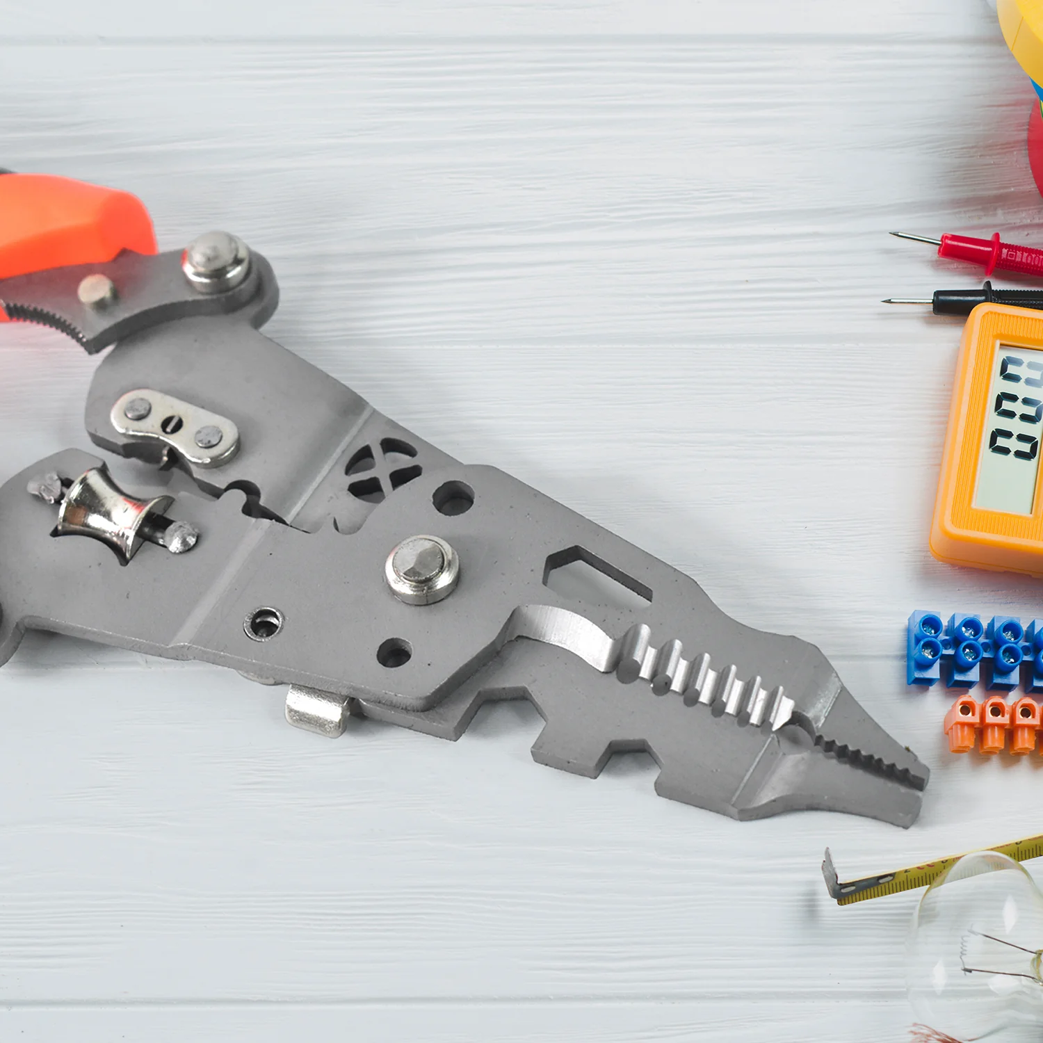 8 in 1 Wire Stripper Pliers, Soft Grip - Image 8