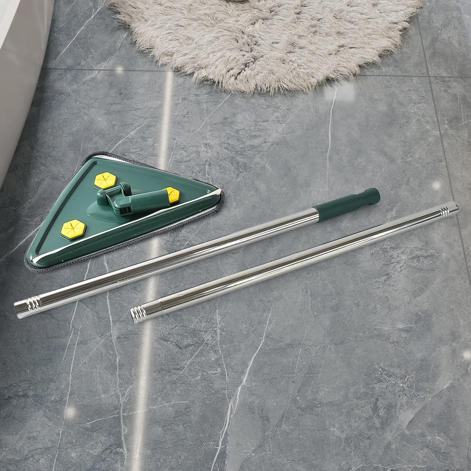 2-in-1 Extendable Triangle Mop – 360° Rotating Telescopic Mop (1 Pc) - Image 4