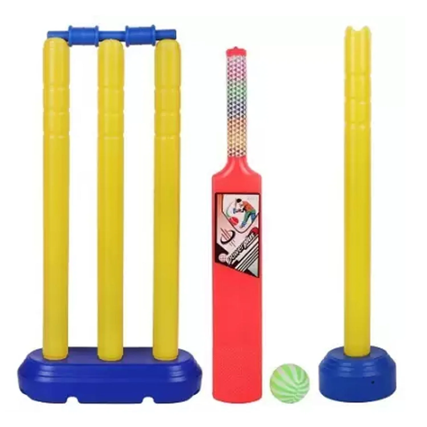 Plastic Cricket Set with Stump,Ball and Bat Kit - Image 4
