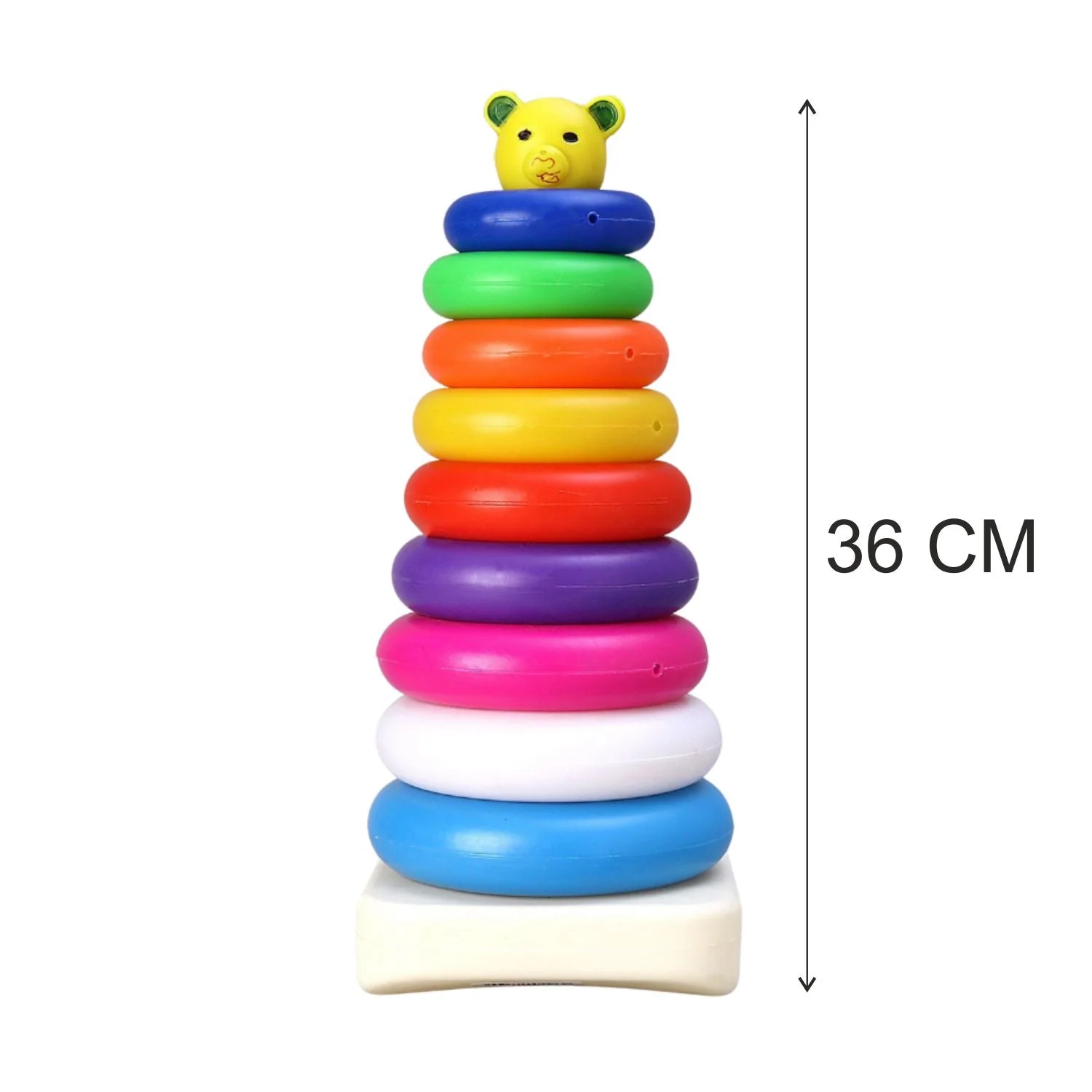 Plastic Baby Kids Teddy Stacking Ring Jumbo Stack Up Educational Toy 9pc - Image 5