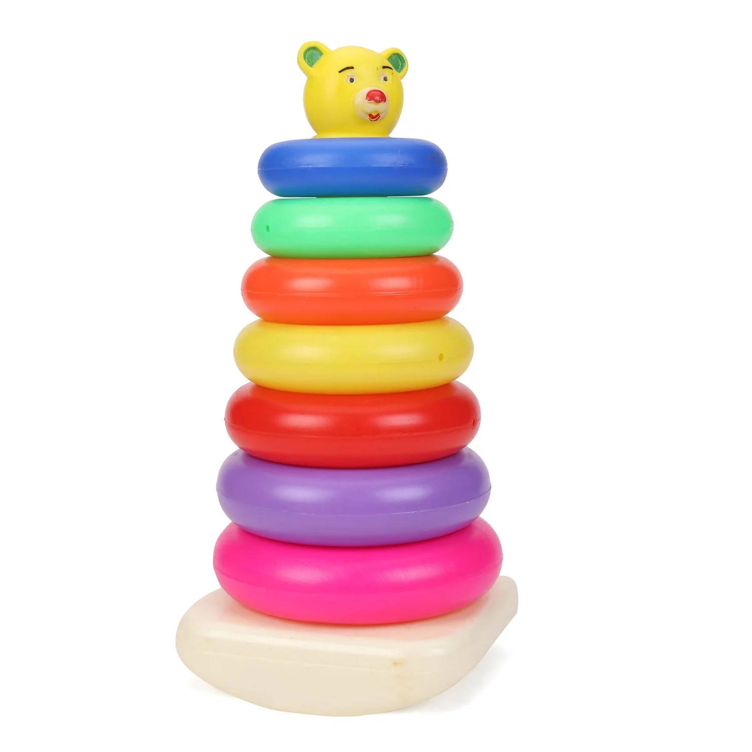 Plastic Baby Kids Teddy Stacking Ring Jumbo Stack Up Educational Toy 7pc - Image 4