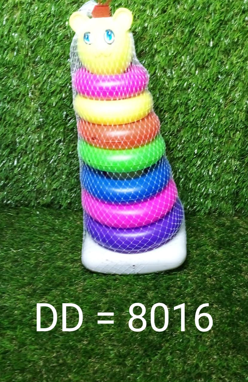 Plastic Baby Kids Teddy Stacking Ring Jumbo Stack Up Educational Toy 7pc - Image 9