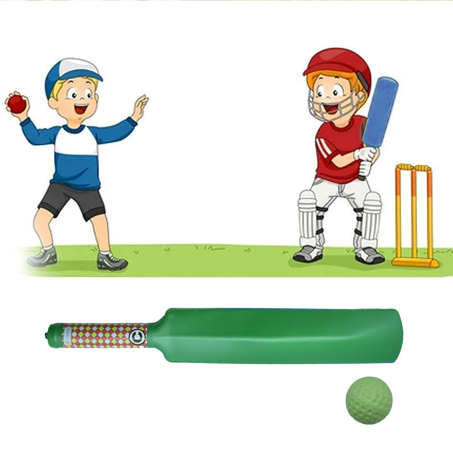 Plastic Cricket Bat Ball Set for Boys and Girls - Image 4