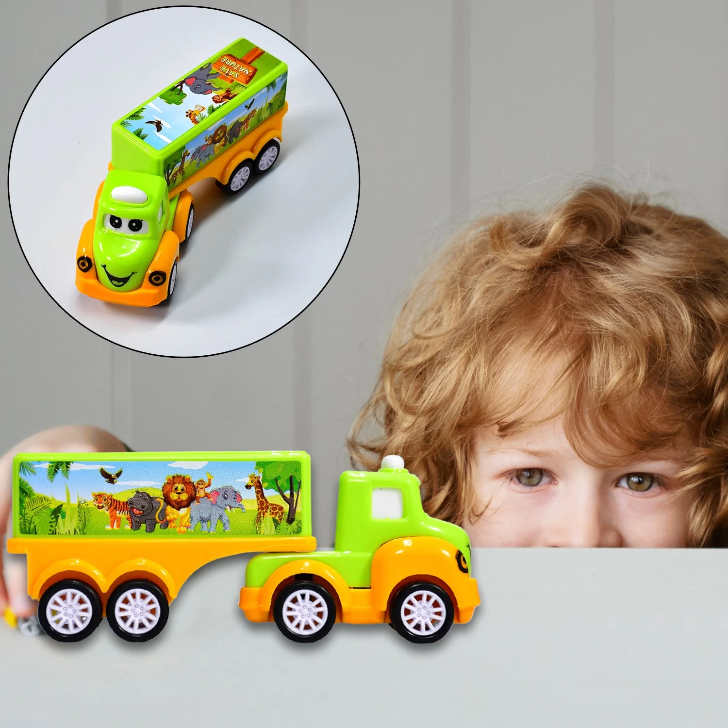 Small Green and yellow Toy Truck. - Image 9