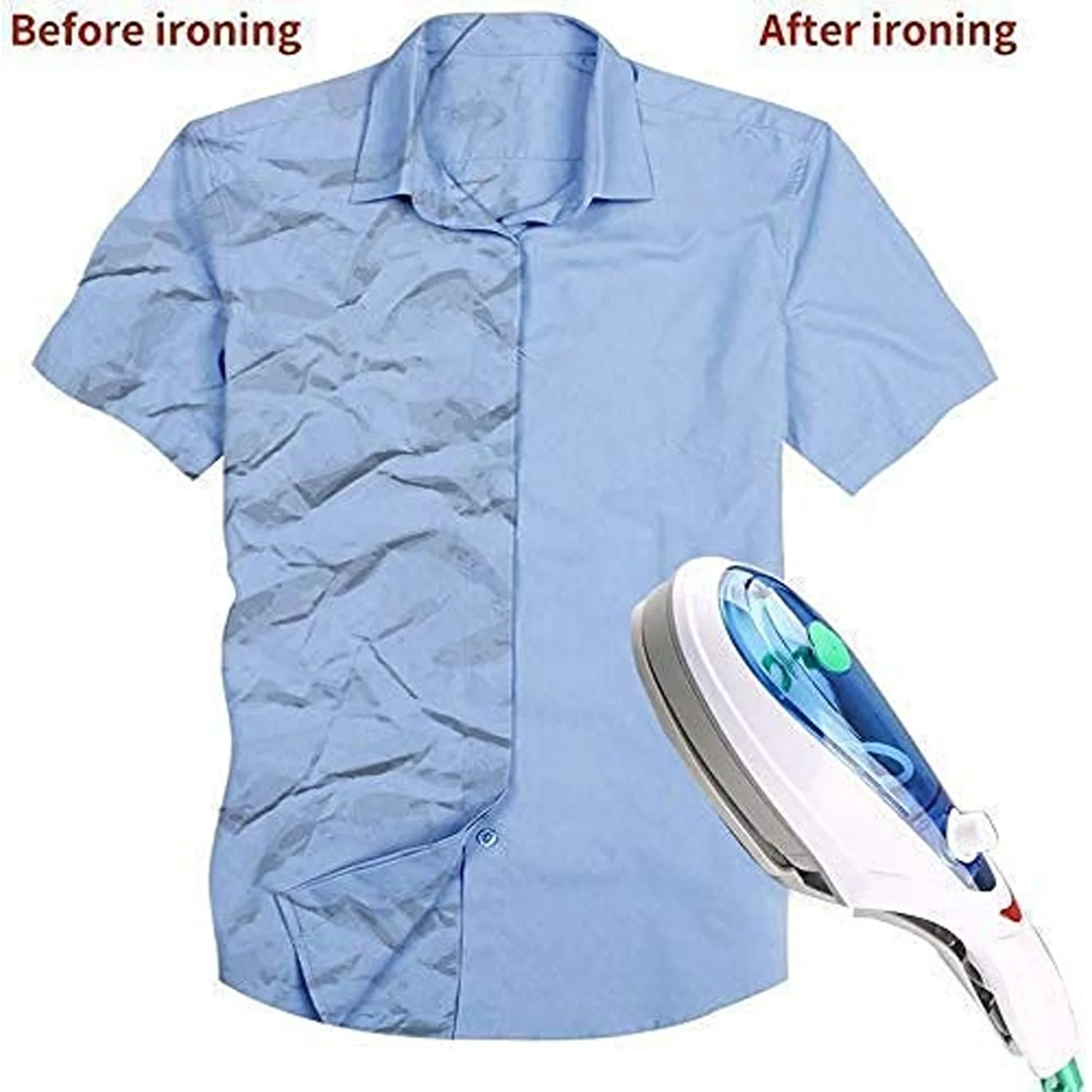 Handheld Steam Iron Portable Garment Steamer Set for Clothes & Travel Use - Image 7