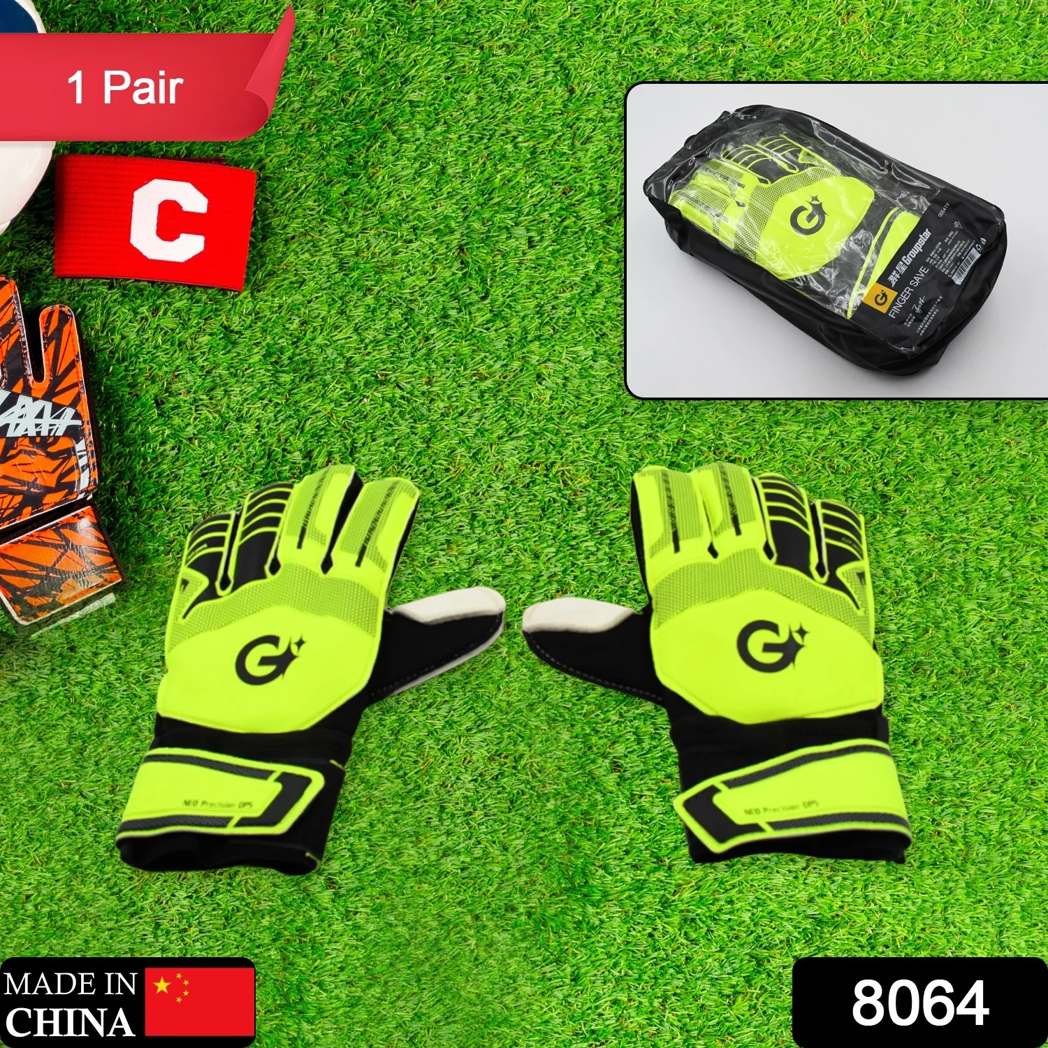 Kids Sports Goalkeeper Gloves with Finger Protection (1 Pair) - Image 2