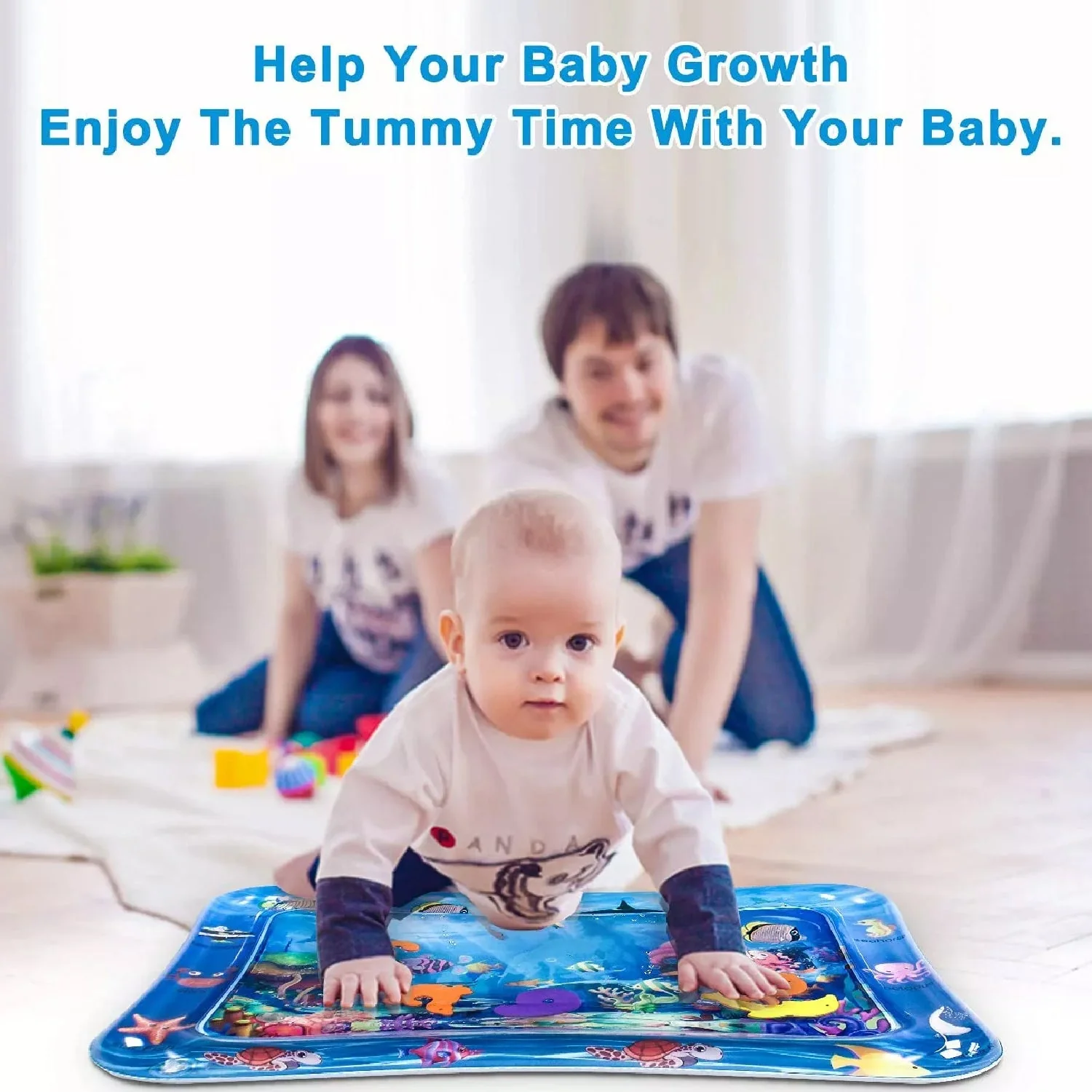 Mat, Baby Water Mat Inflatable Baby Play Mat Activity Center for Infant Baby Toys - Image 5
