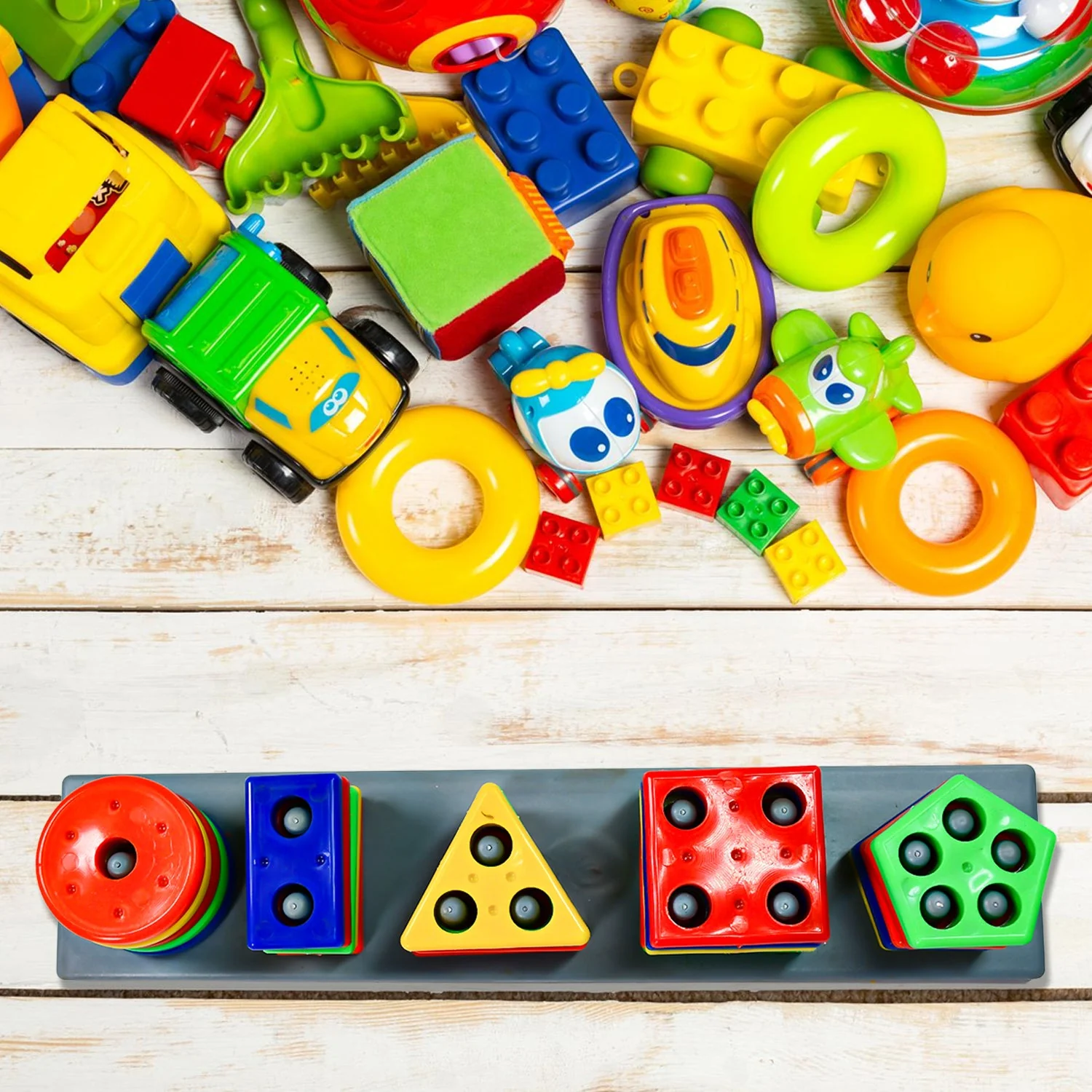 Geometric Brick - 5 Angle Matching Column Blocks for Kids – Preschool Learning Toy - Image 7