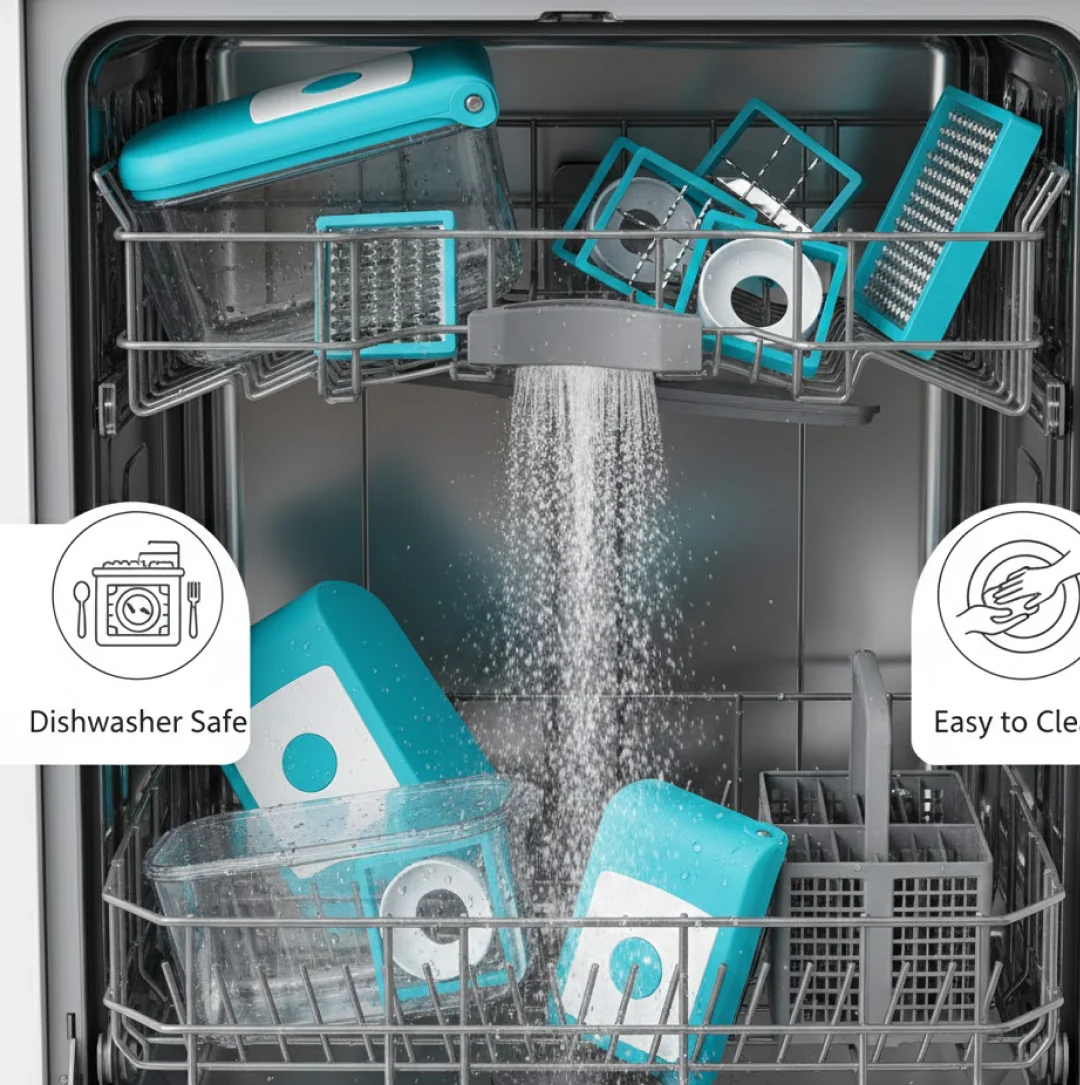 Ganesh 7 in 1 Plastic Vegetable Dicer, Blue - Image 6