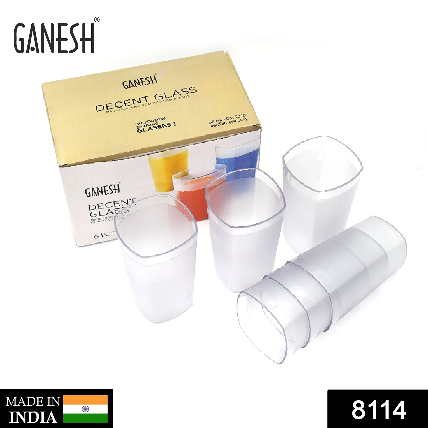 Ganesh Decent Glass, 350ml, Set of 6 - Image 9