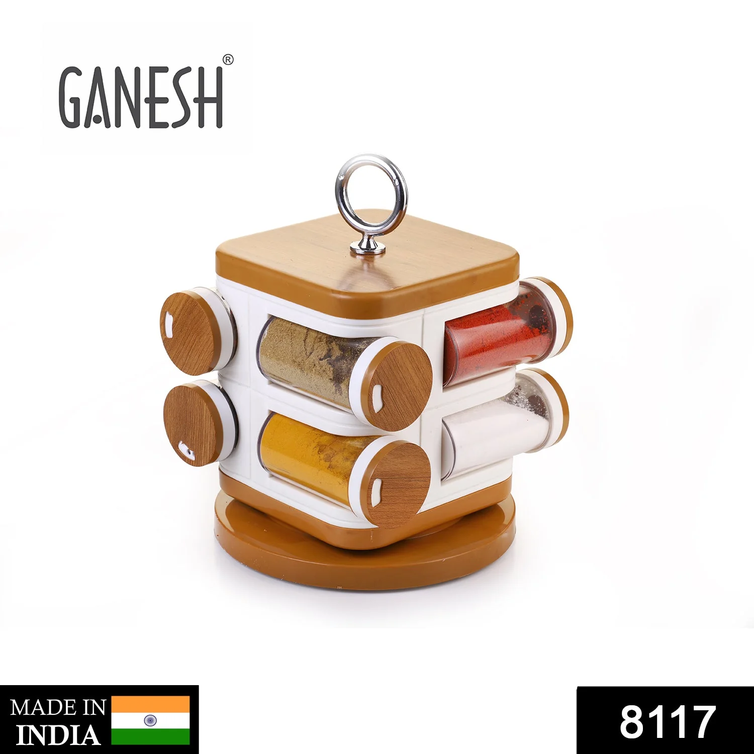 Ganesh Storewell Plastic Spice Rack - Set of 8 - Image 2