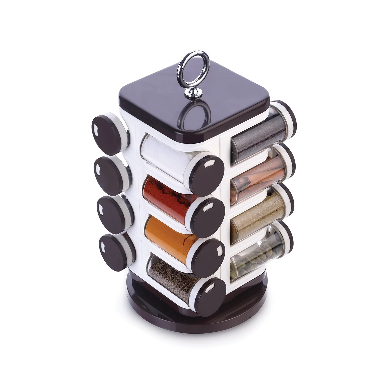 Ganesh Multipurpose Revolving Spice Rack With 16 Pcs Dispenser each 100 ml Plastic - Image 4