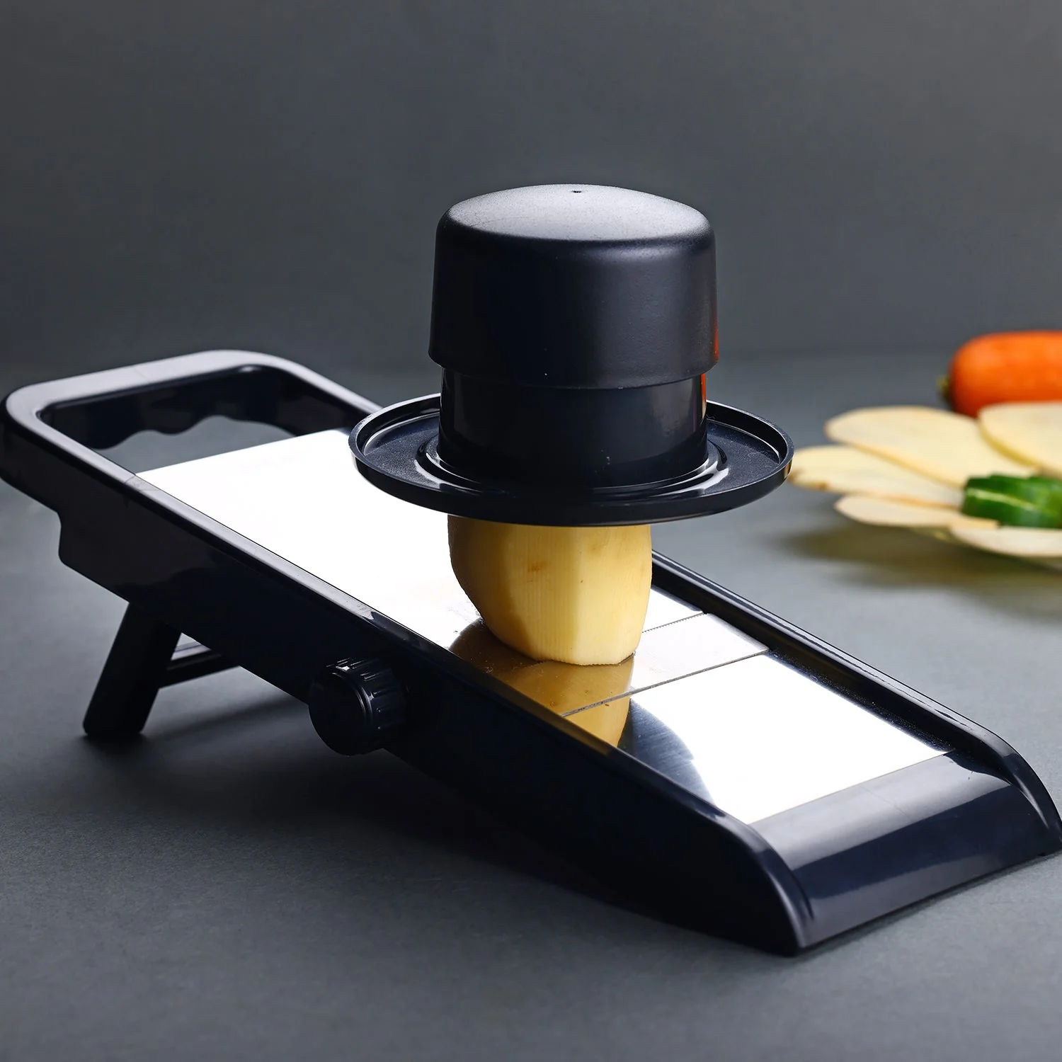 Premium Multipurpose Potato & Onion Slicer Grater Adjustable Slicer - Image 10